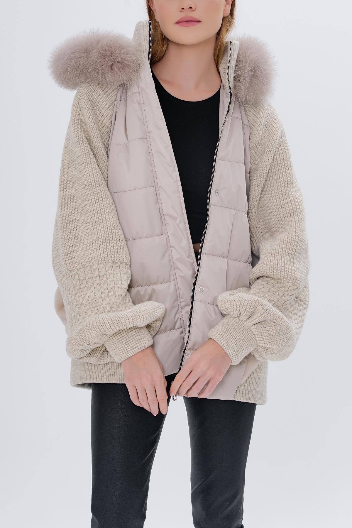 Valmenti Kadın Kürk Bej Mont