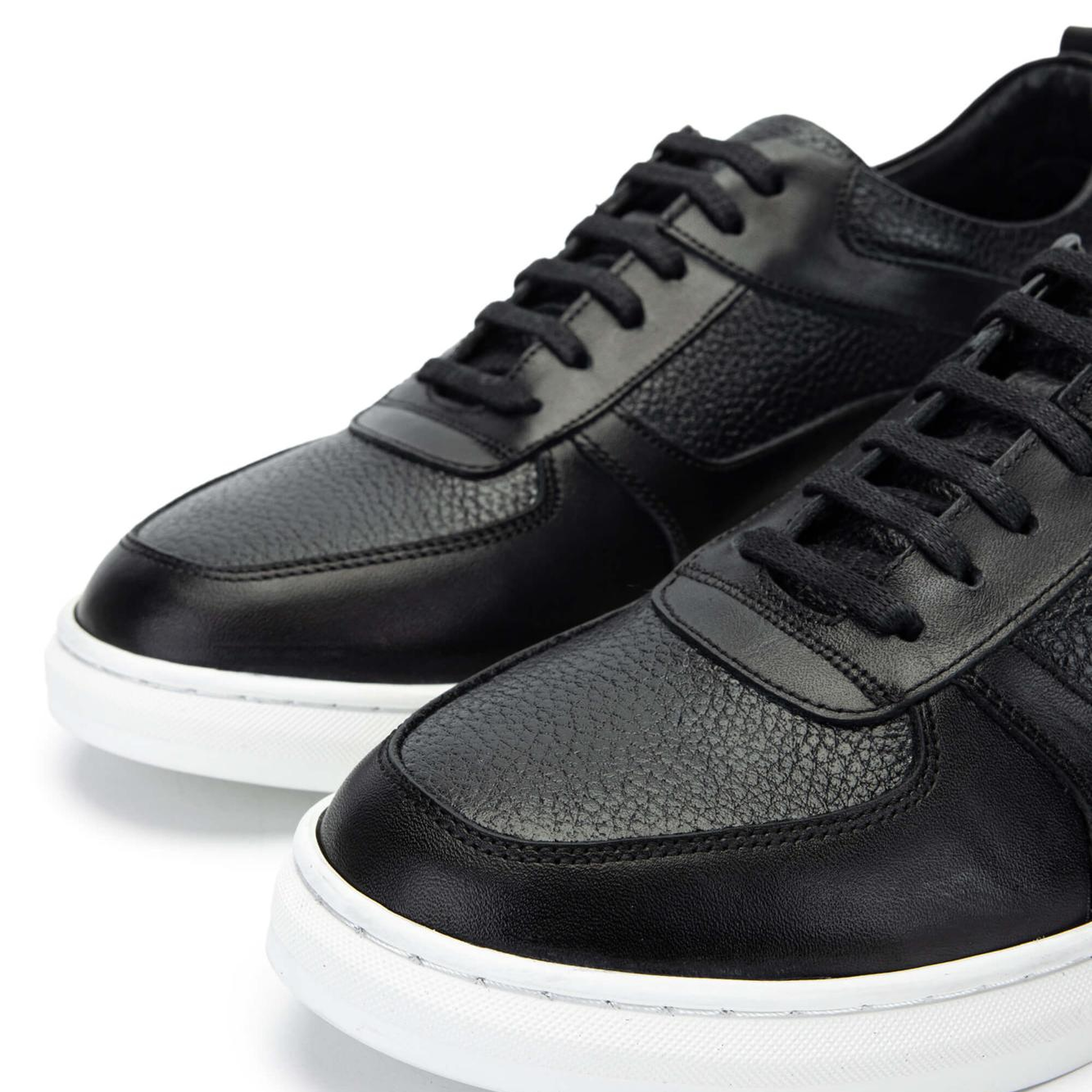 Tamer Tanca Erkek Hakiki Deri Siyah Sneakers & Spor Ayakkabı