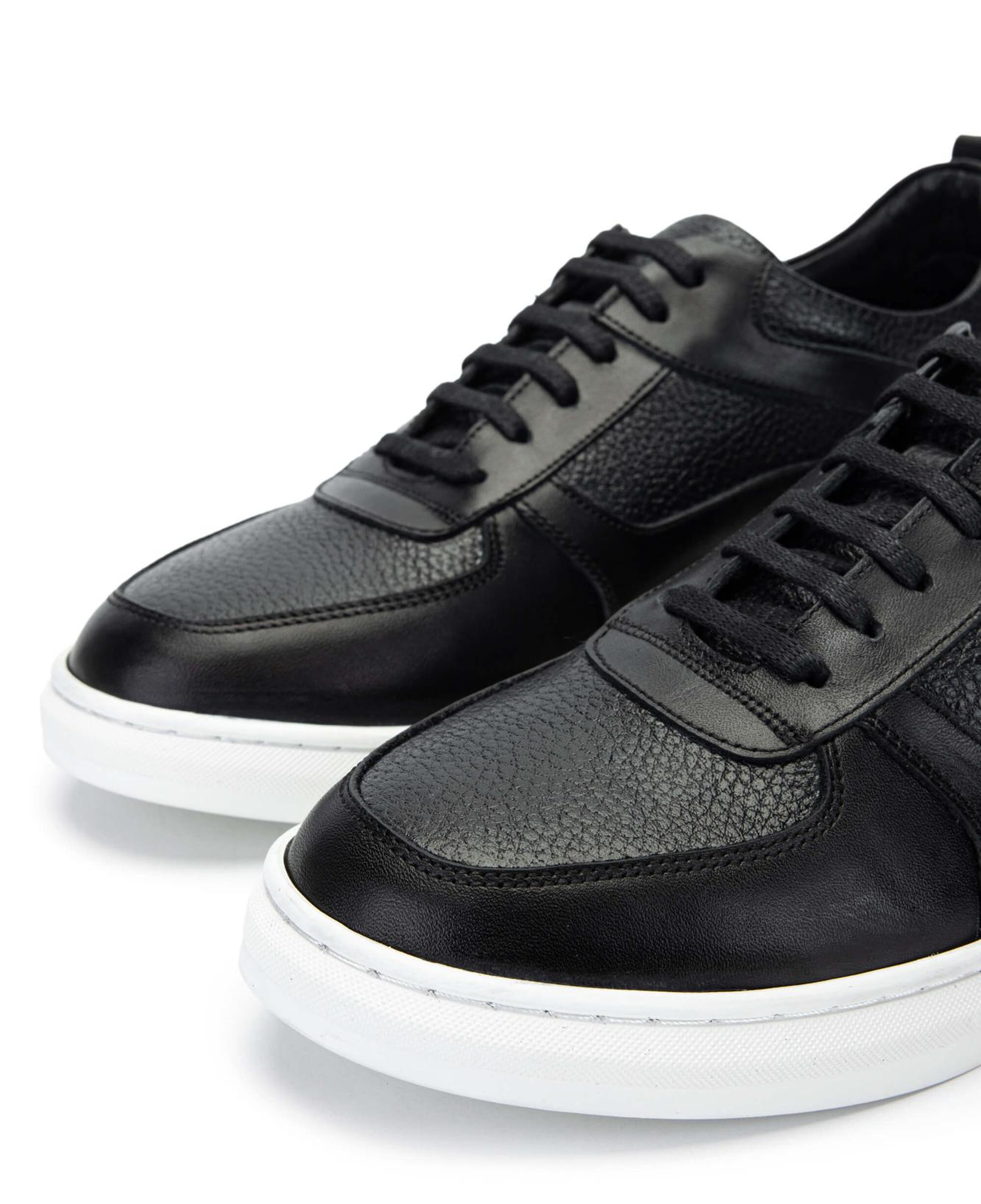 Tamer Tanca Erkek Hakiki Deri Siyah Sneakers & Spor Ayakkabı