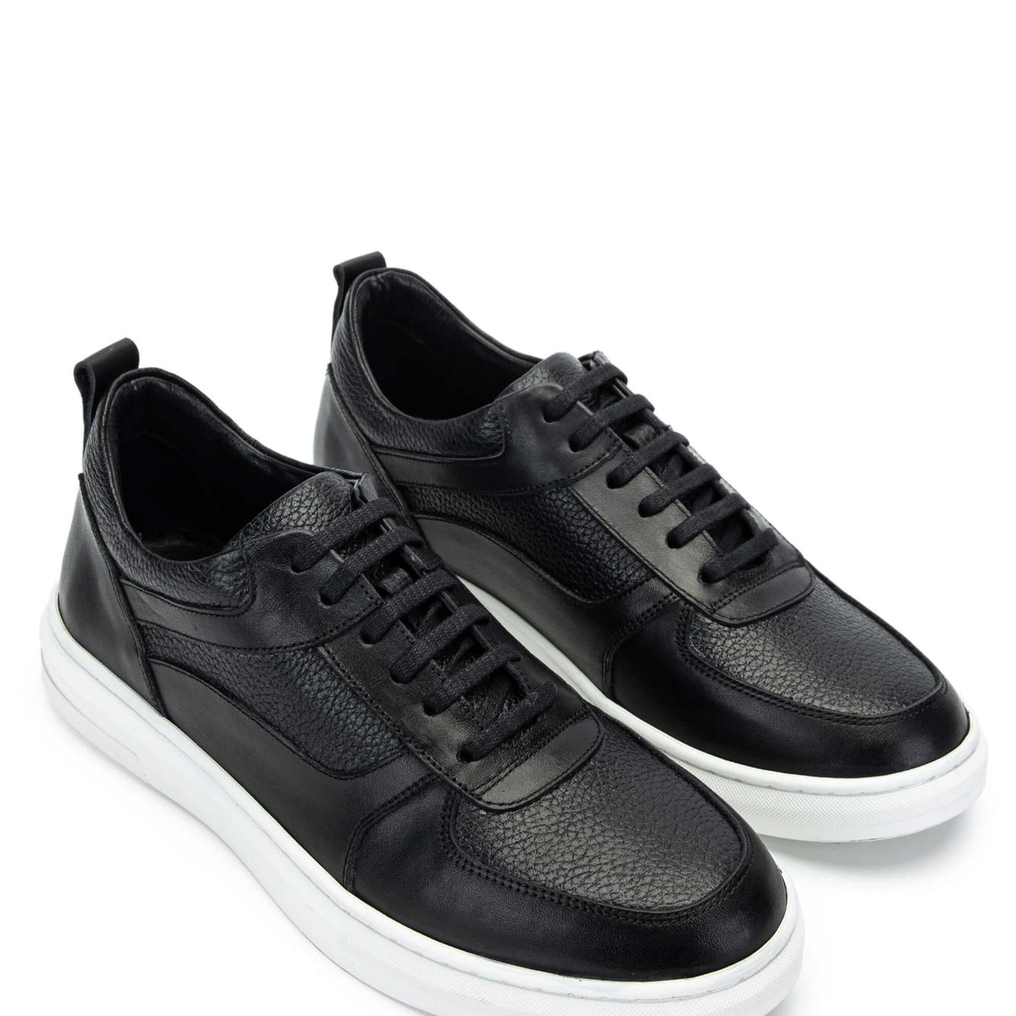 Tamer Tanca Erkek Hakiki Deri Siyah Sneakers & Spor Ayakkabı