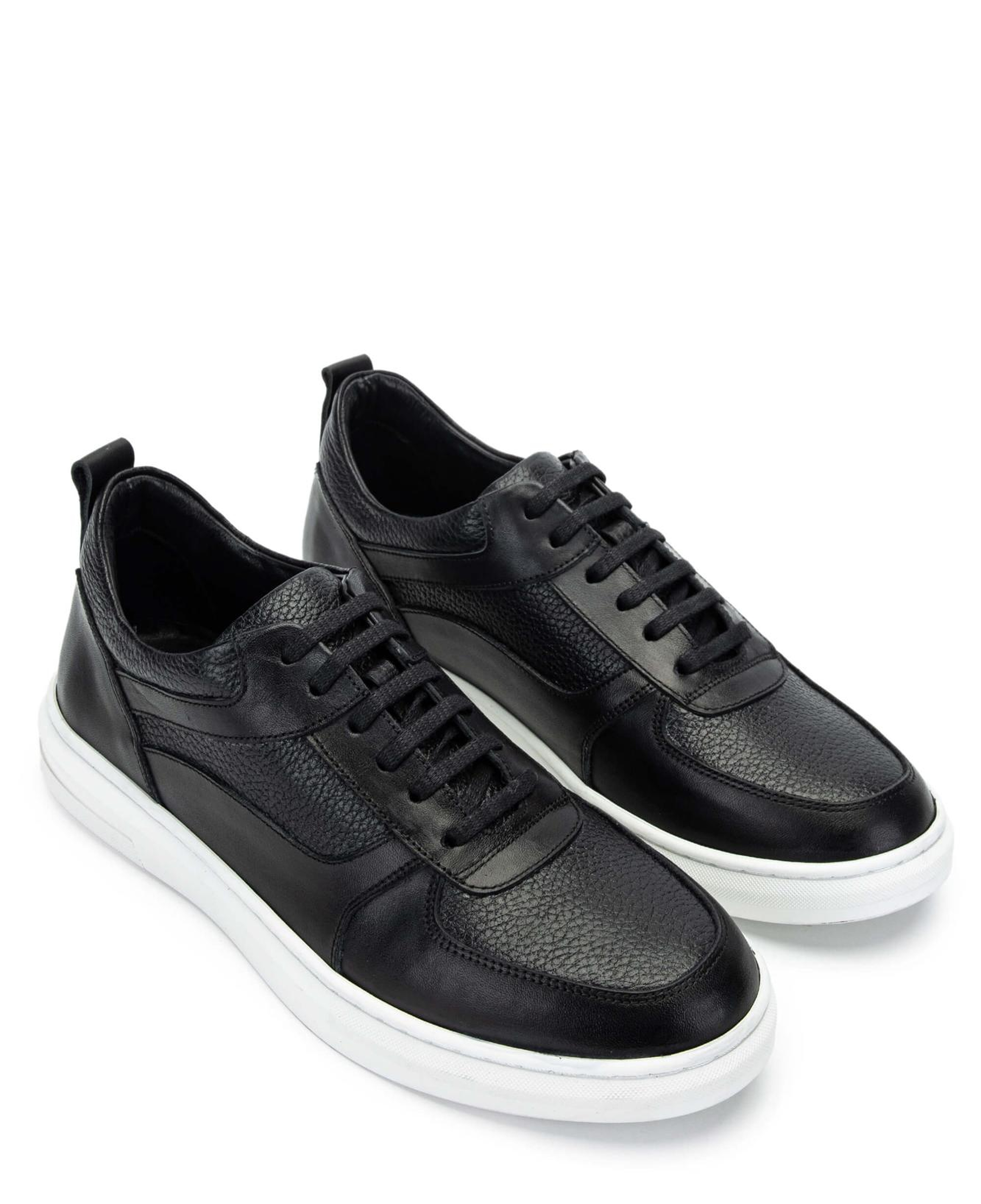 Tamer Tanca Erkek Hakiki Deri Siyah Sneakers & Spor Ayakkabı