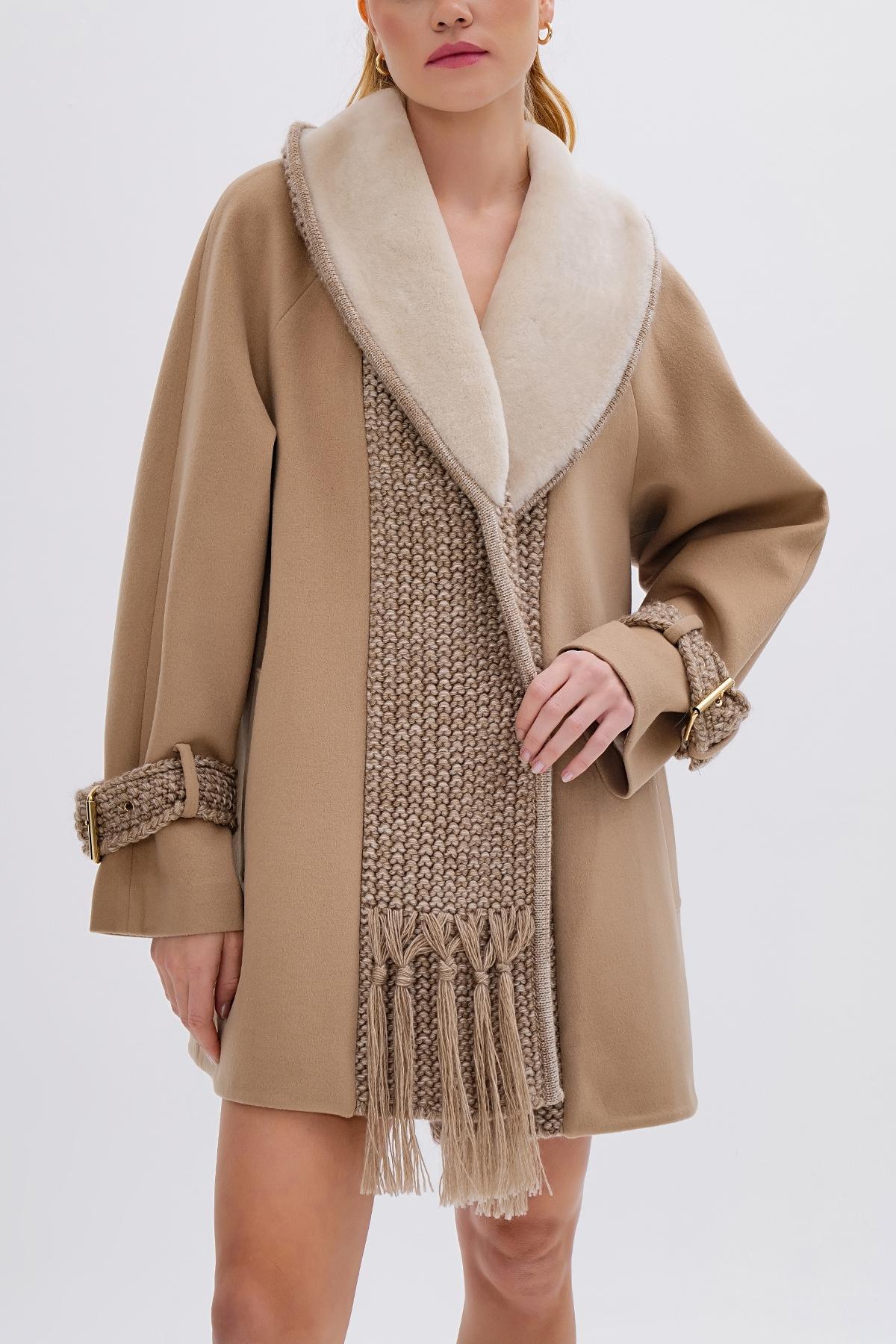 Valmenti Kadın Tekstil Vizon Mont