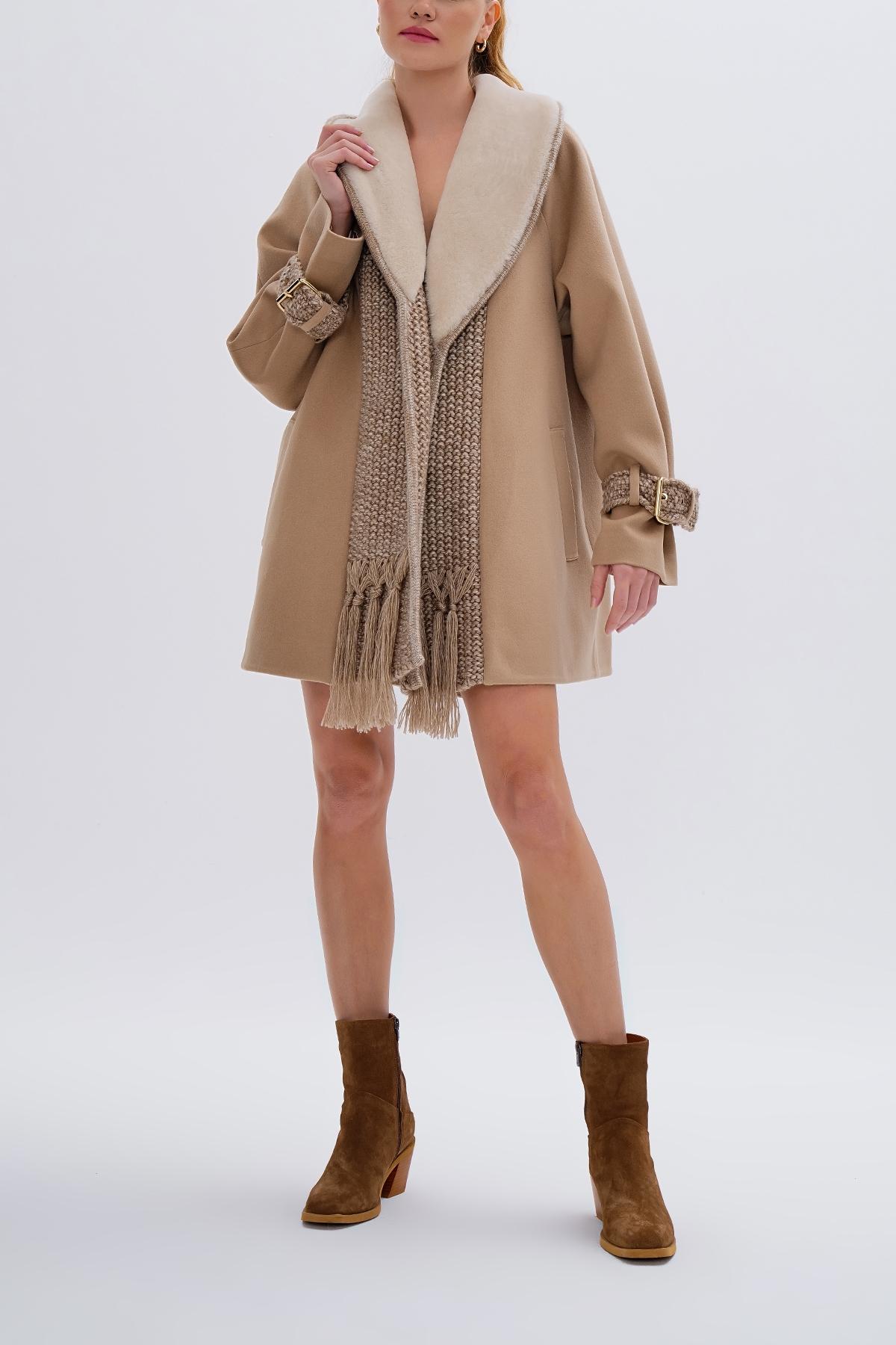 Valmenti Kadın Tekstil Vizon Mont