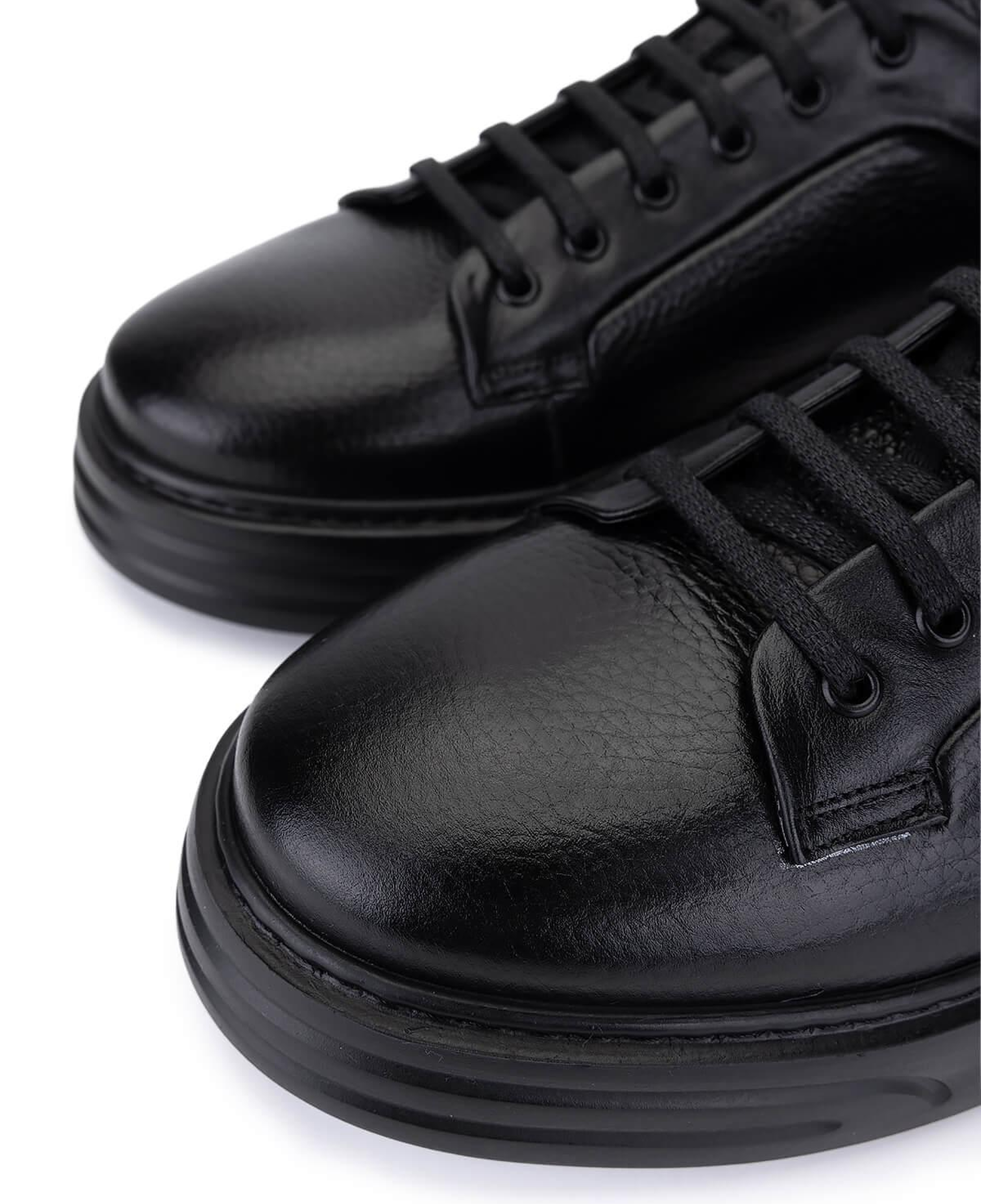 Tamer Tanca Erkek Hakiki Deri Siyah Sneakers & Spor Ayakkabı