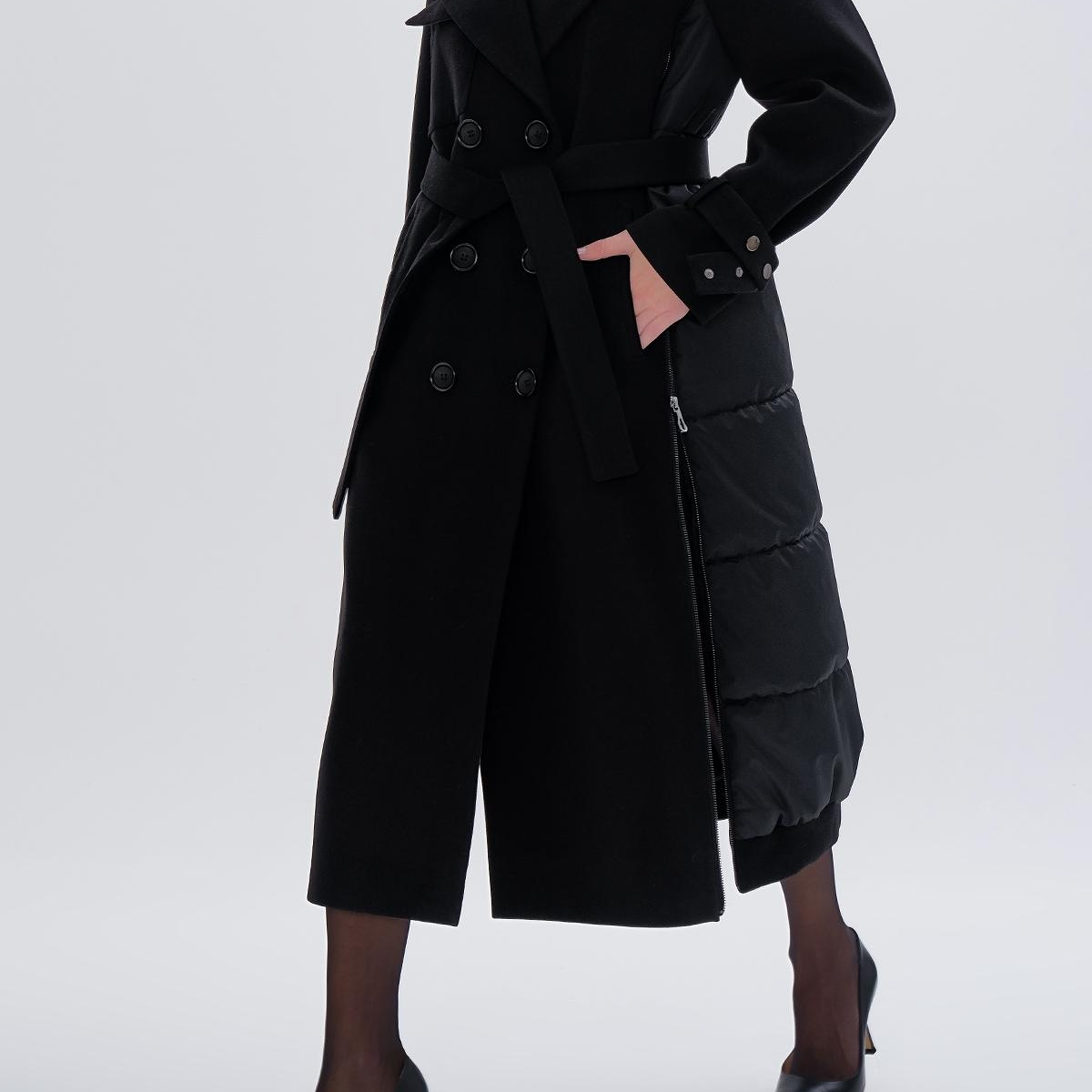 Valmenti Kadın Tekstil Siyah Mont