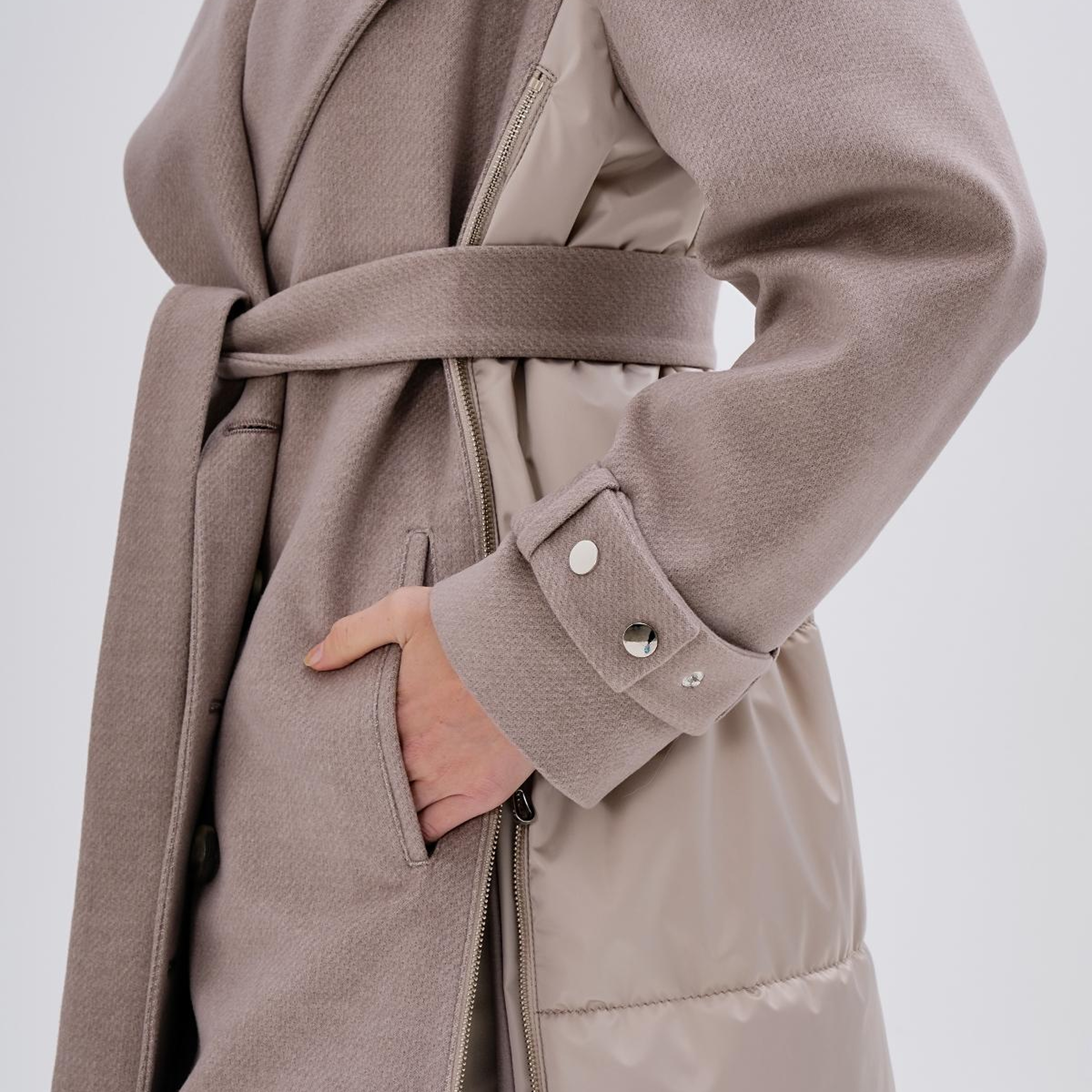 Valmenti Kadın Tekstil Vizon Mont