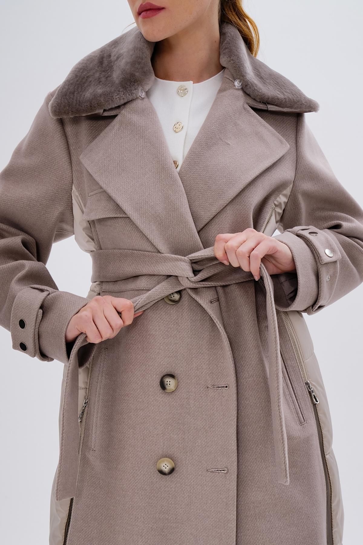 Valmenti Kadın Tekstil Vizon Mont