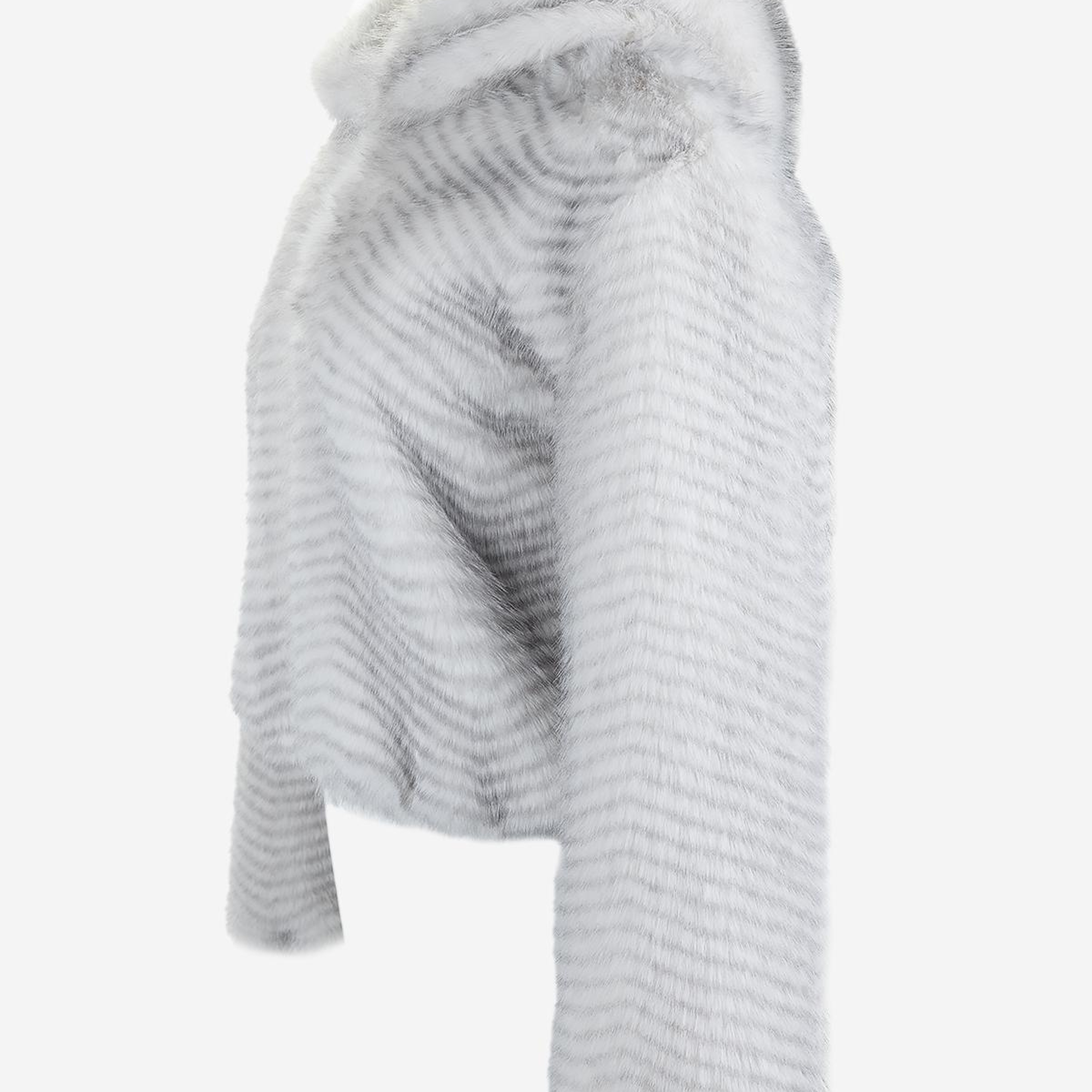 Valmenti Kadın Tekstil Beyaz KURK Deri Mont