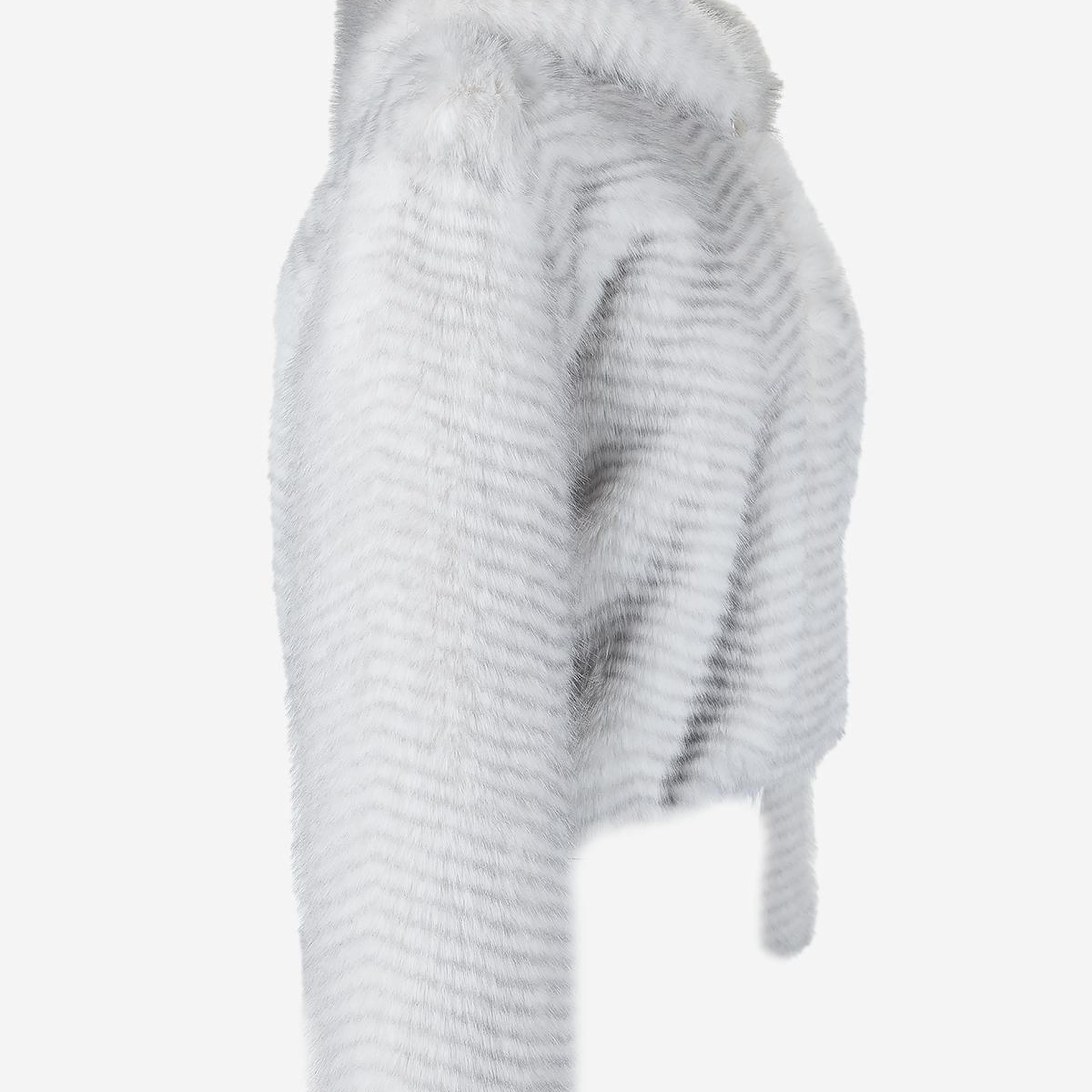 Valmenti Kadın Tekstil Beyaz KURK Deri Mont