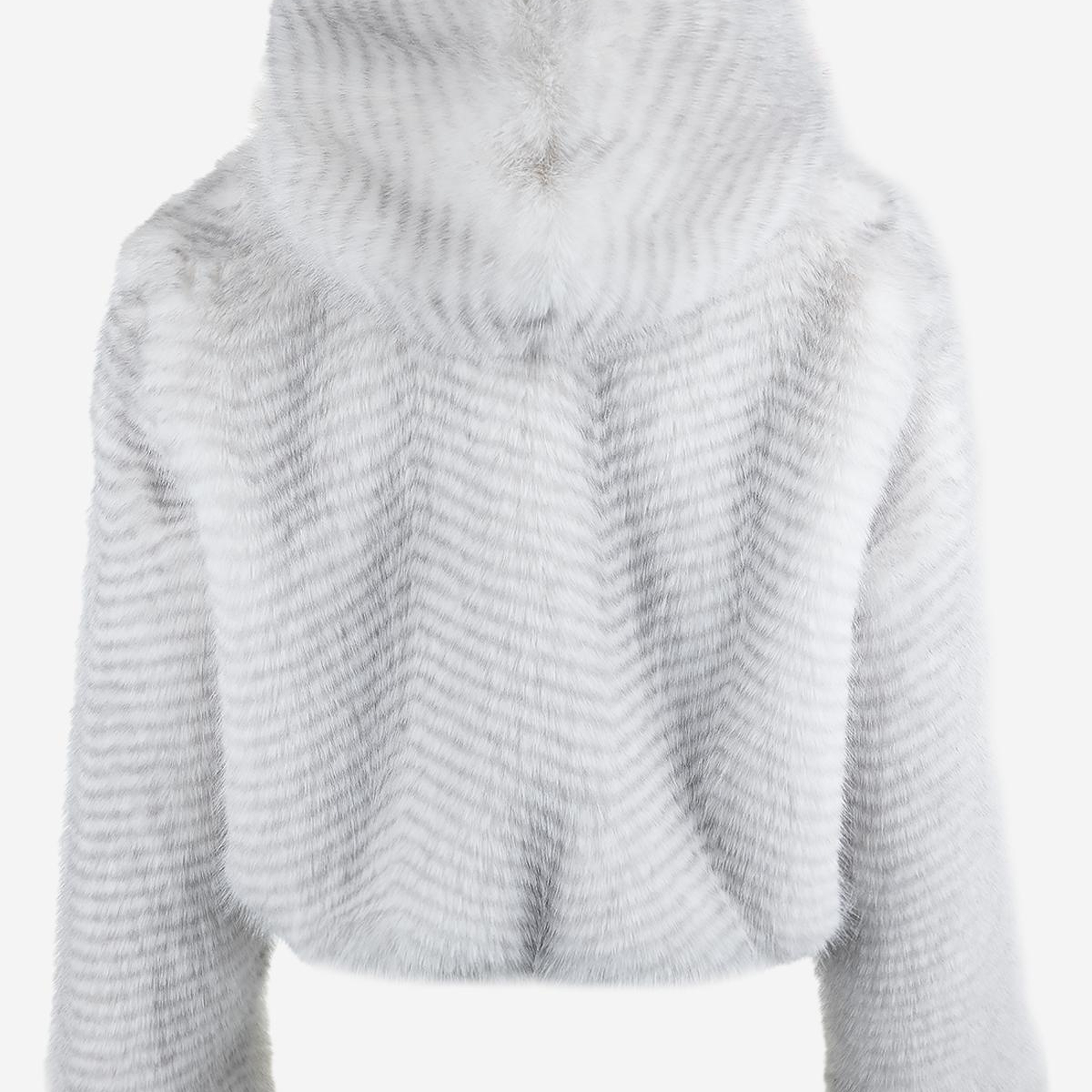 Valmenti Kadın Tekstil Beyaz KURK Deri Mont