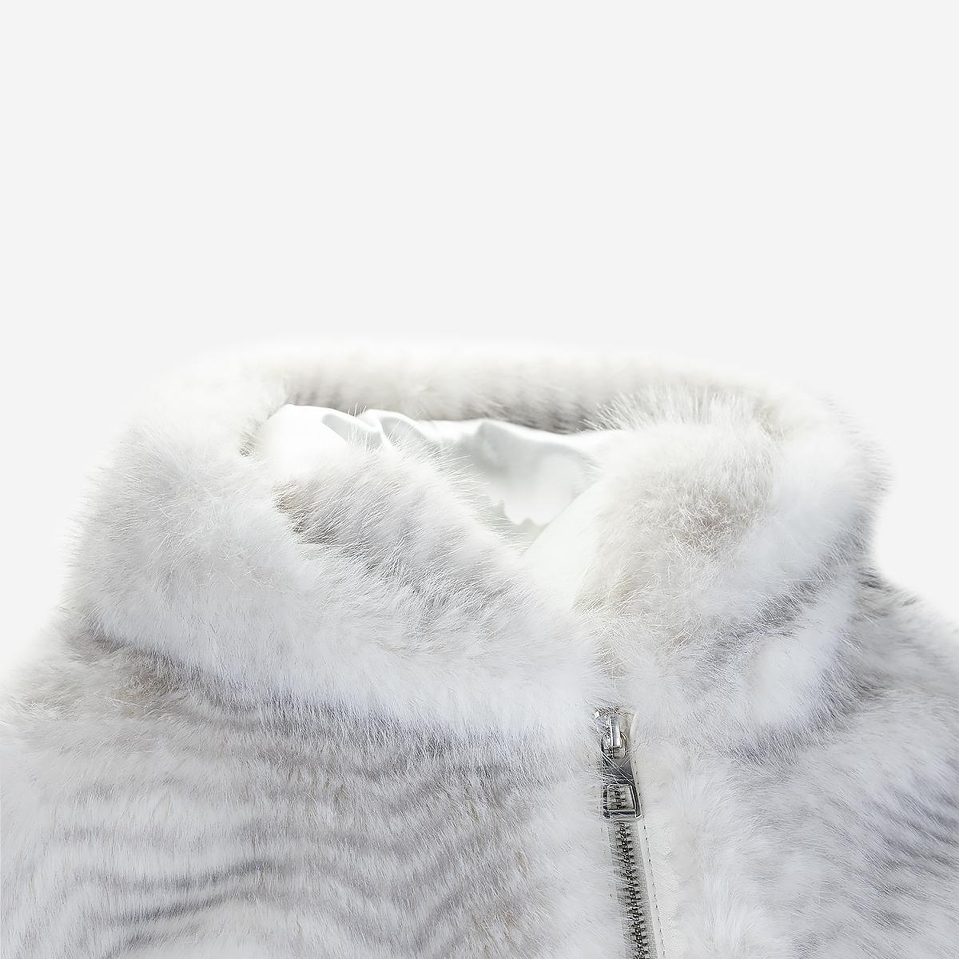 Valmenti Kadın Tekstil Beyaz KURK Deri Mont