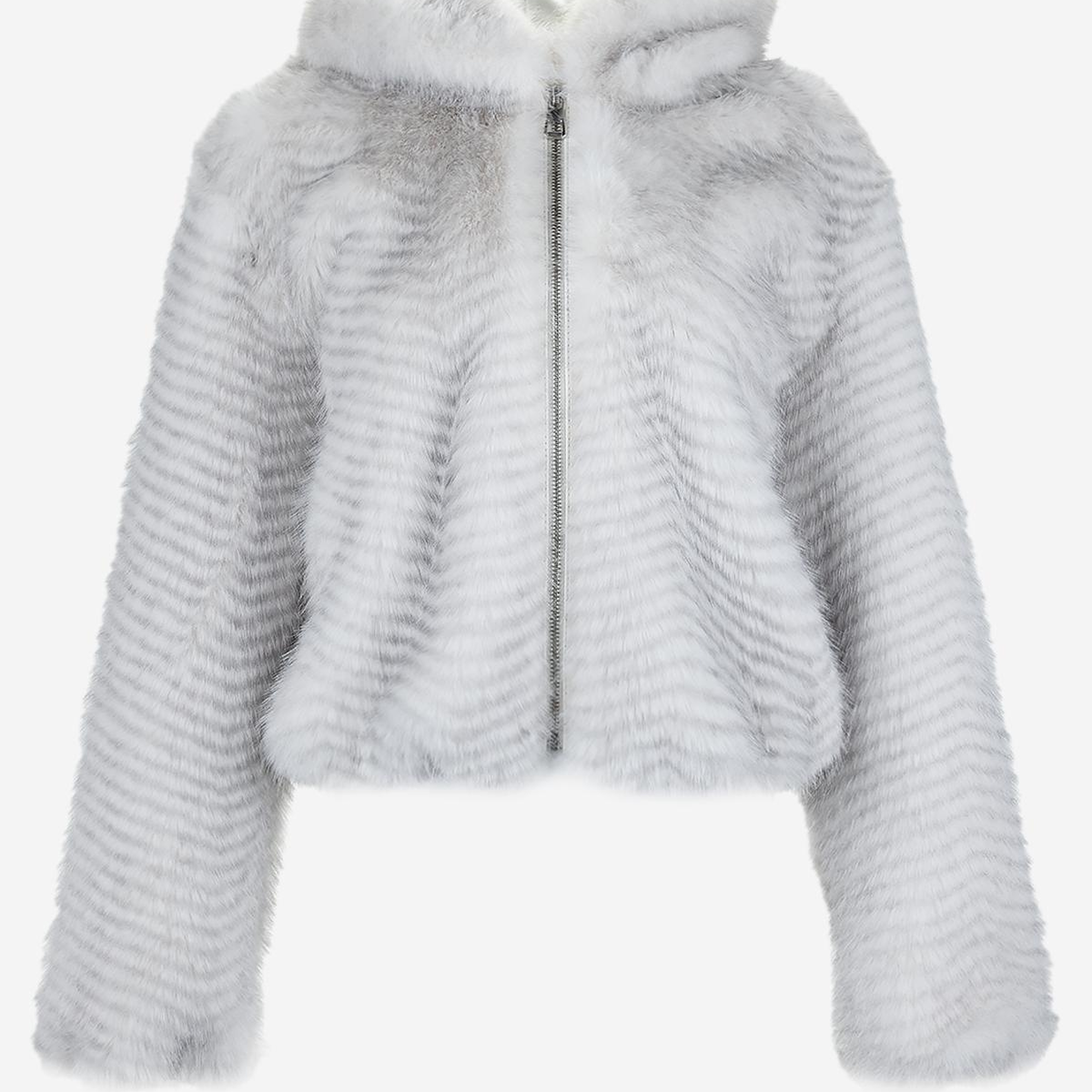 Valmenti Kadın Tekstil Beyaz KURK Deri Mont