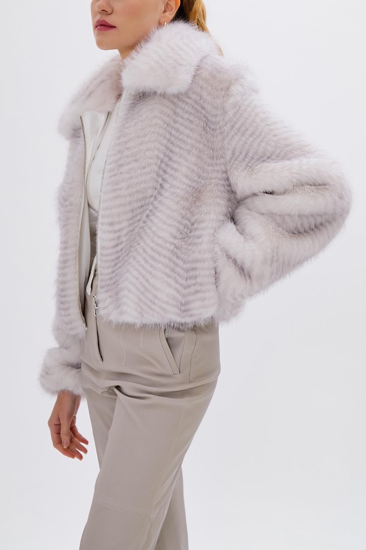 Valmenti Kadın Tekstil Beyaz KURK Deri Mont