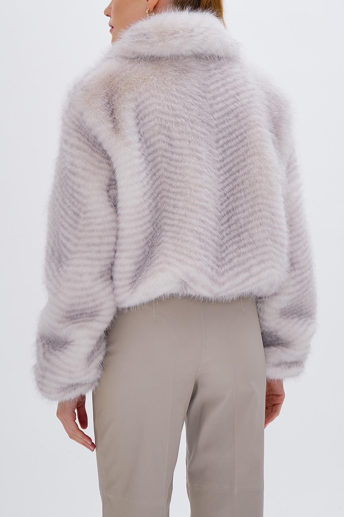 Valmenti Kadın Tekstil Beyaz KURK Deri Mont