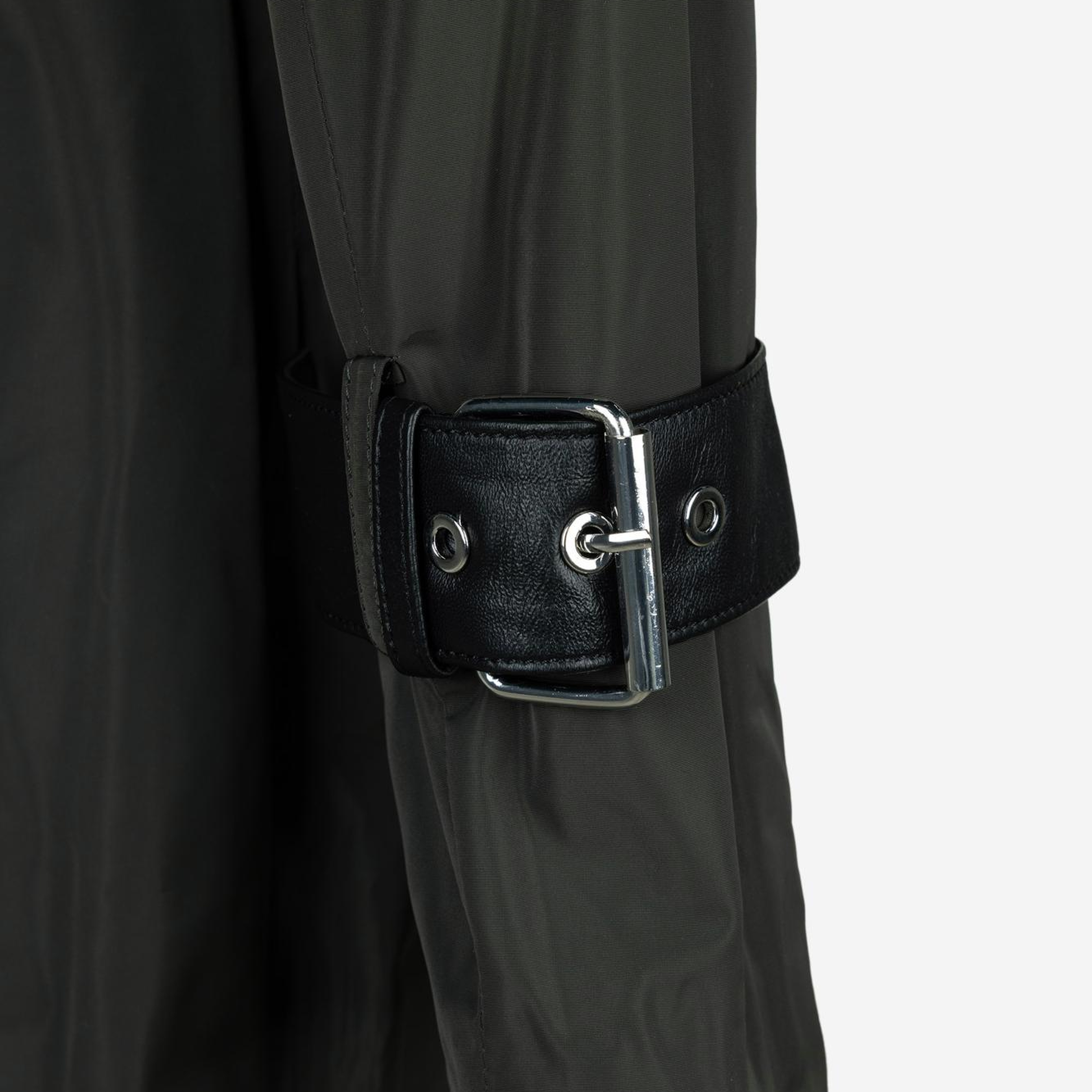 Valmenti Kadın Hakiki Deri Haki Süet Trençkot Deri Mont