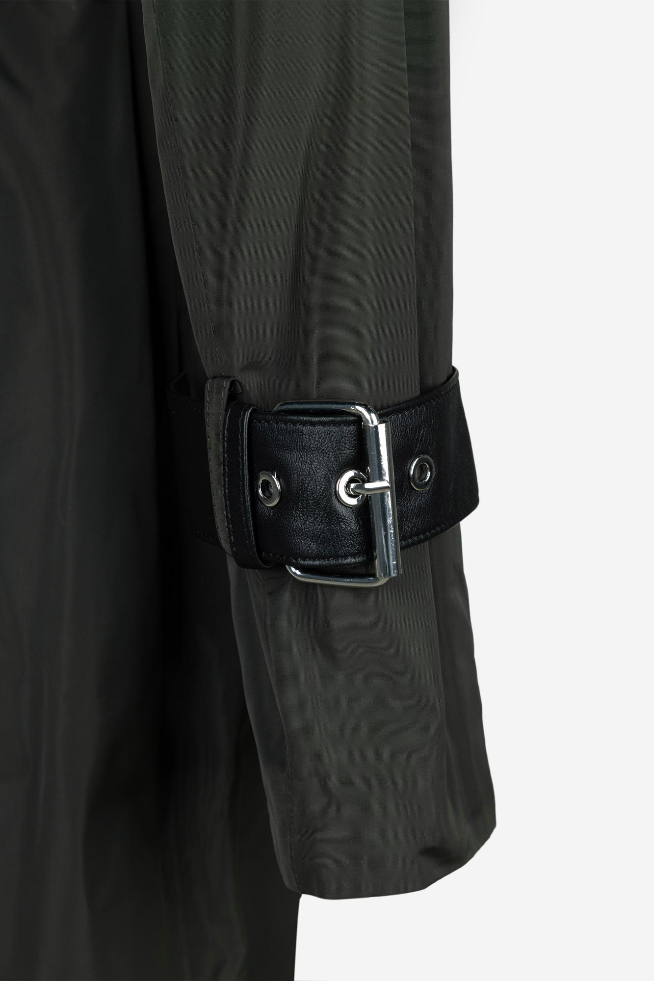 Valmenti Kadın Hakiki Deri Haki Süet Trençkot Deri Mont