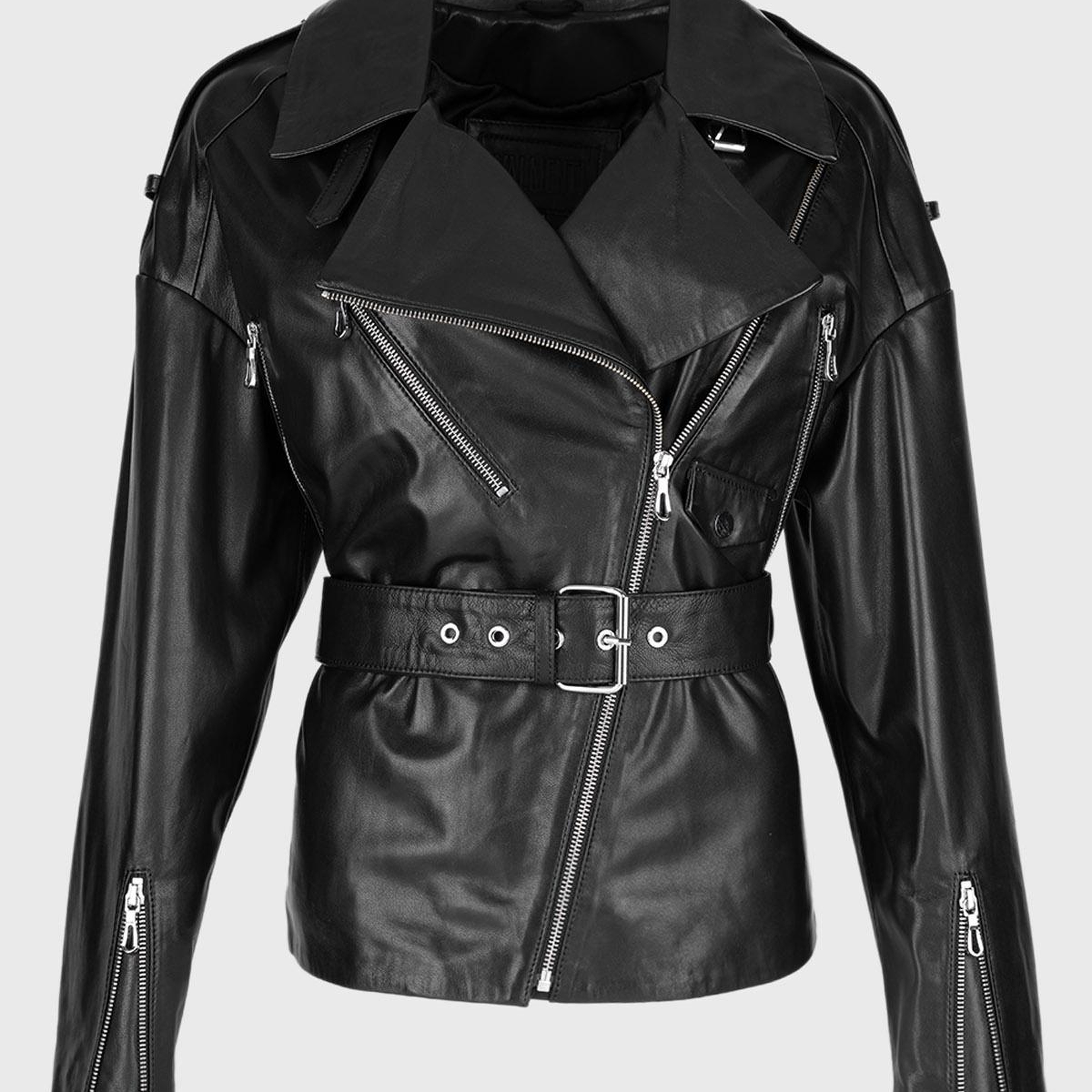 Valmenti Kadın Hakiki Deri Siyah Mont