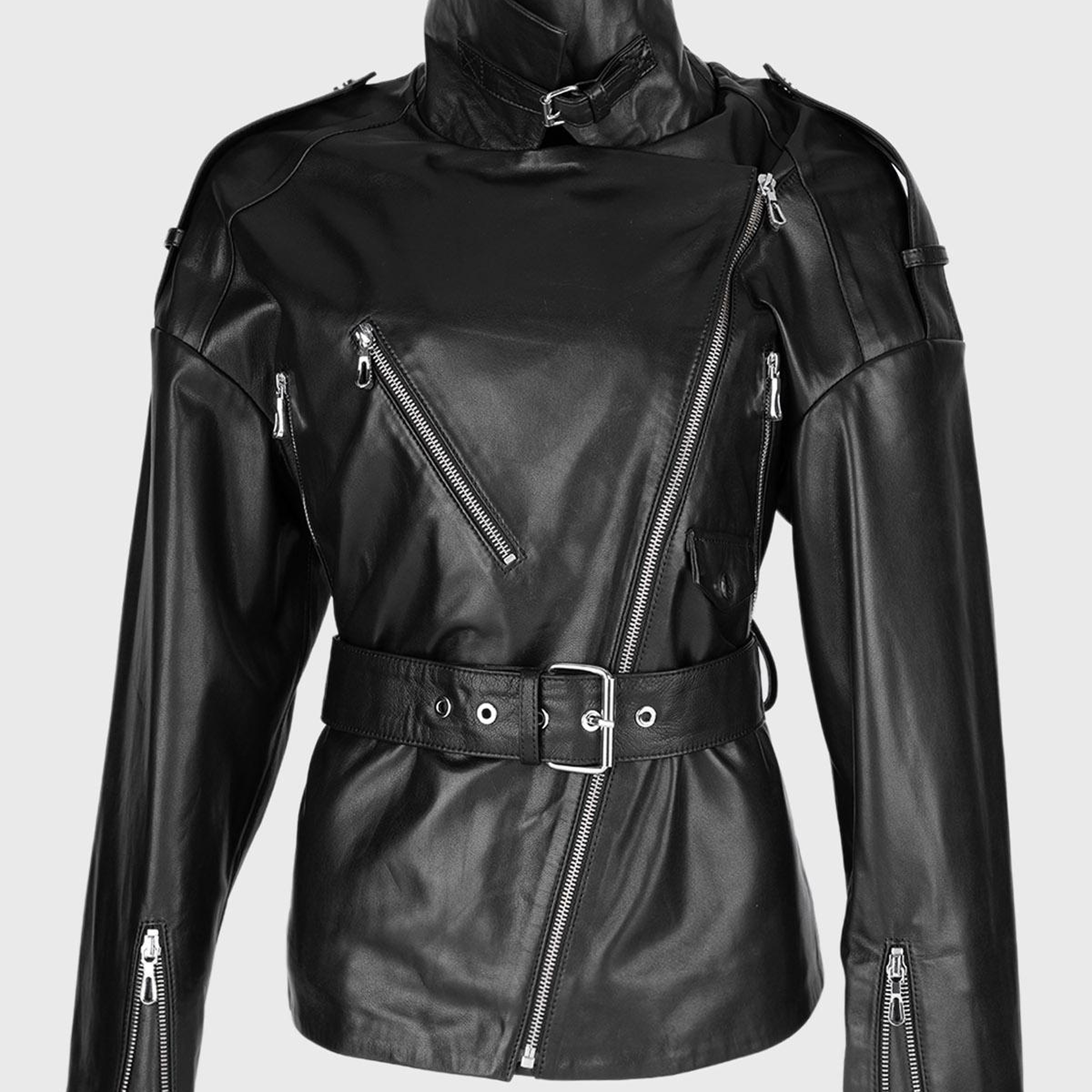 Valmenti Kadın Hakiki Deri Siyah Mont