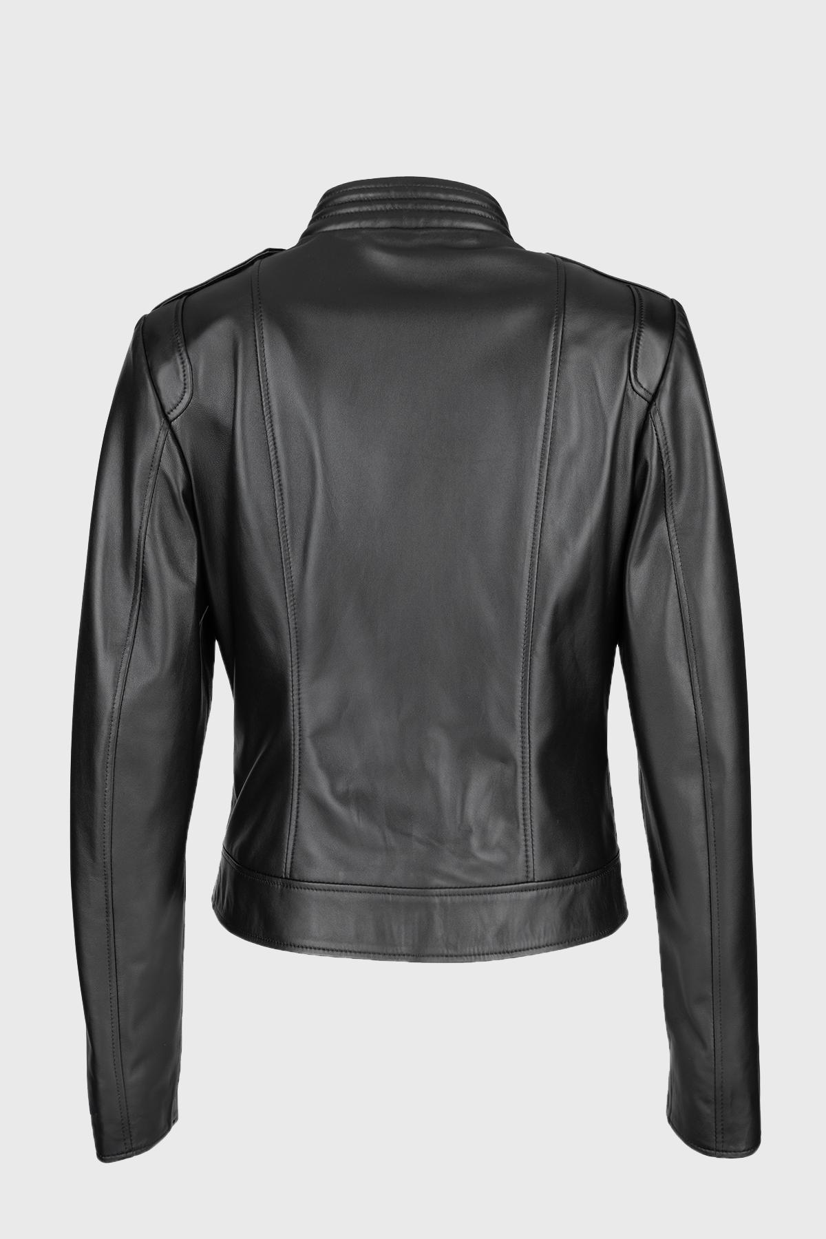 Valmenti Kadın Hakiki Deri Siyah Mont