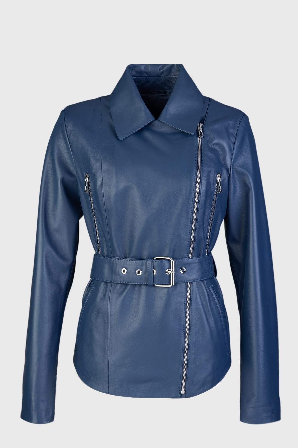 Valmenti Kadın Hakiki Deri Mavi Mont