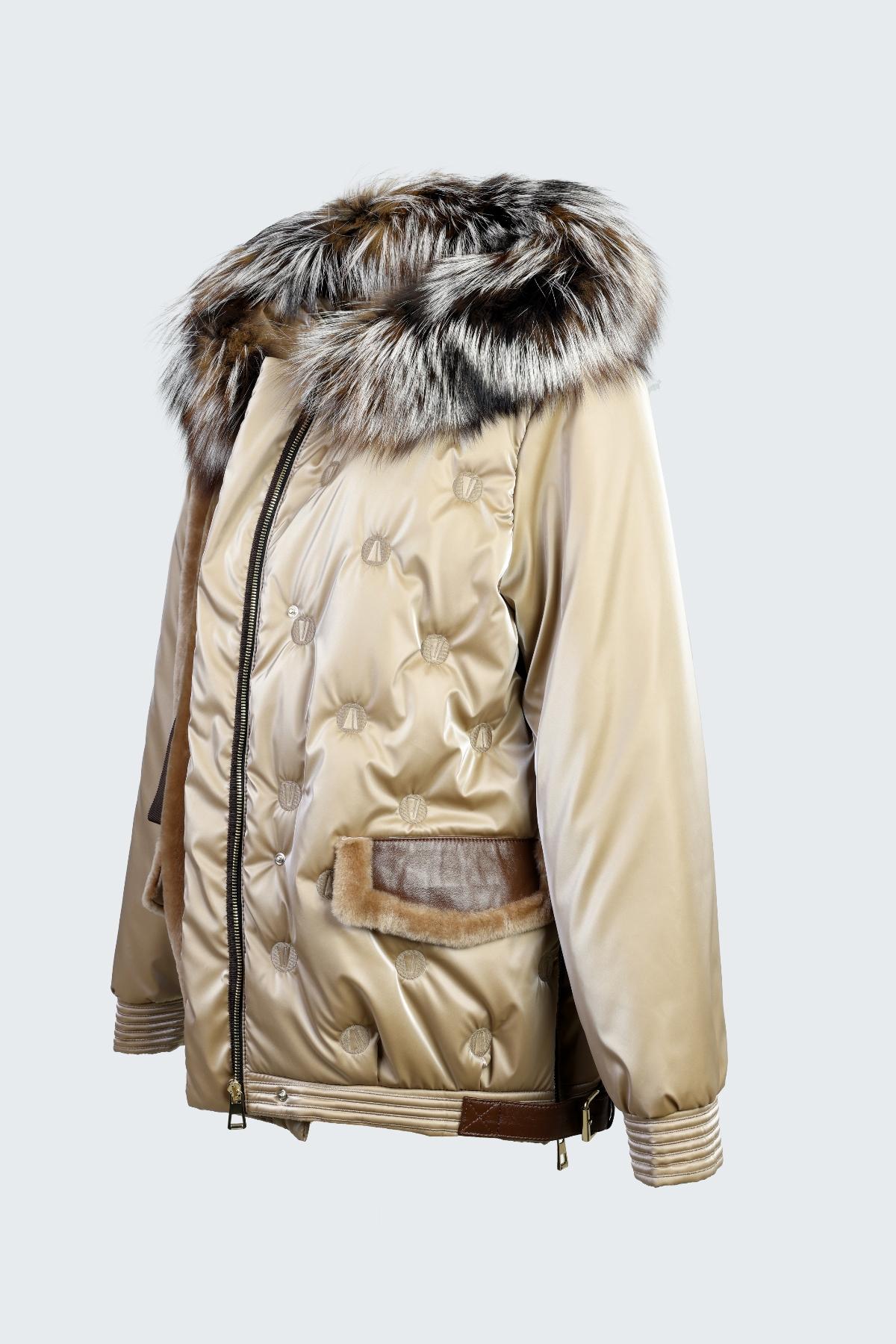 Valmenti Kadın Kürk/Deri/Kumaş Camel Mont