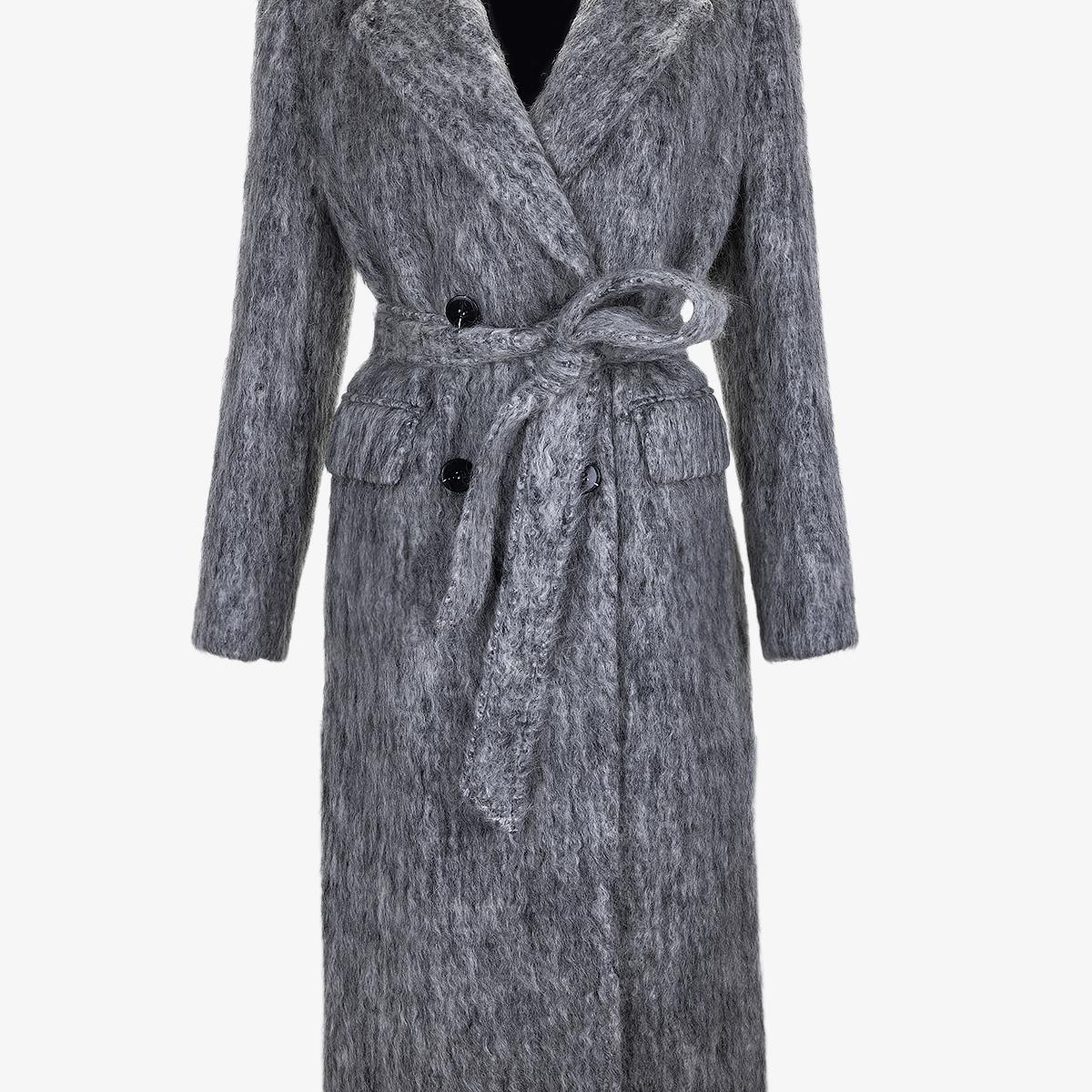 Valmenti Kadın Tekstil Gri Kaban