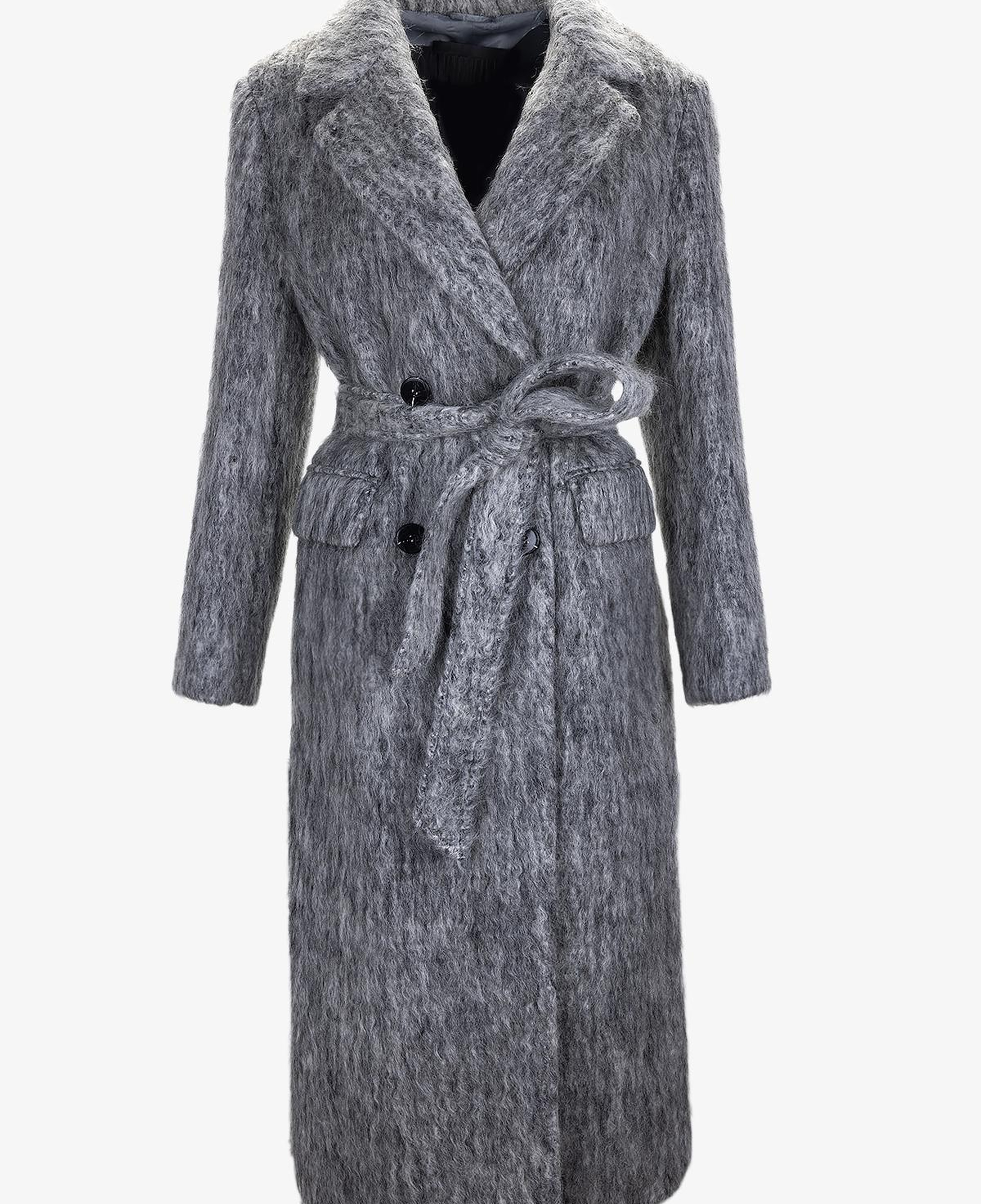 Valmenti Kadın Tekstil Gri Kaban