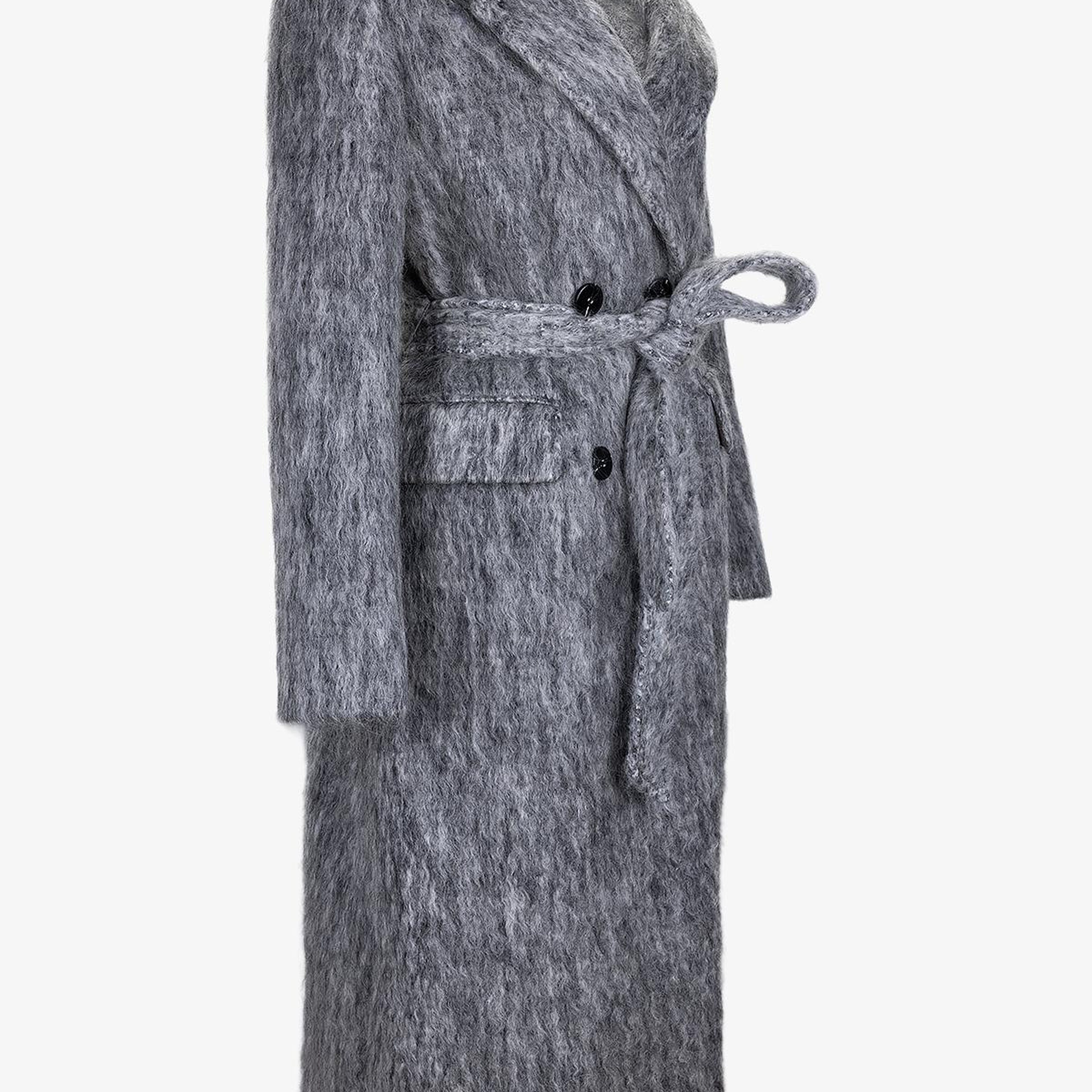 Valmenti Kadın Tekstil Gri Kaban