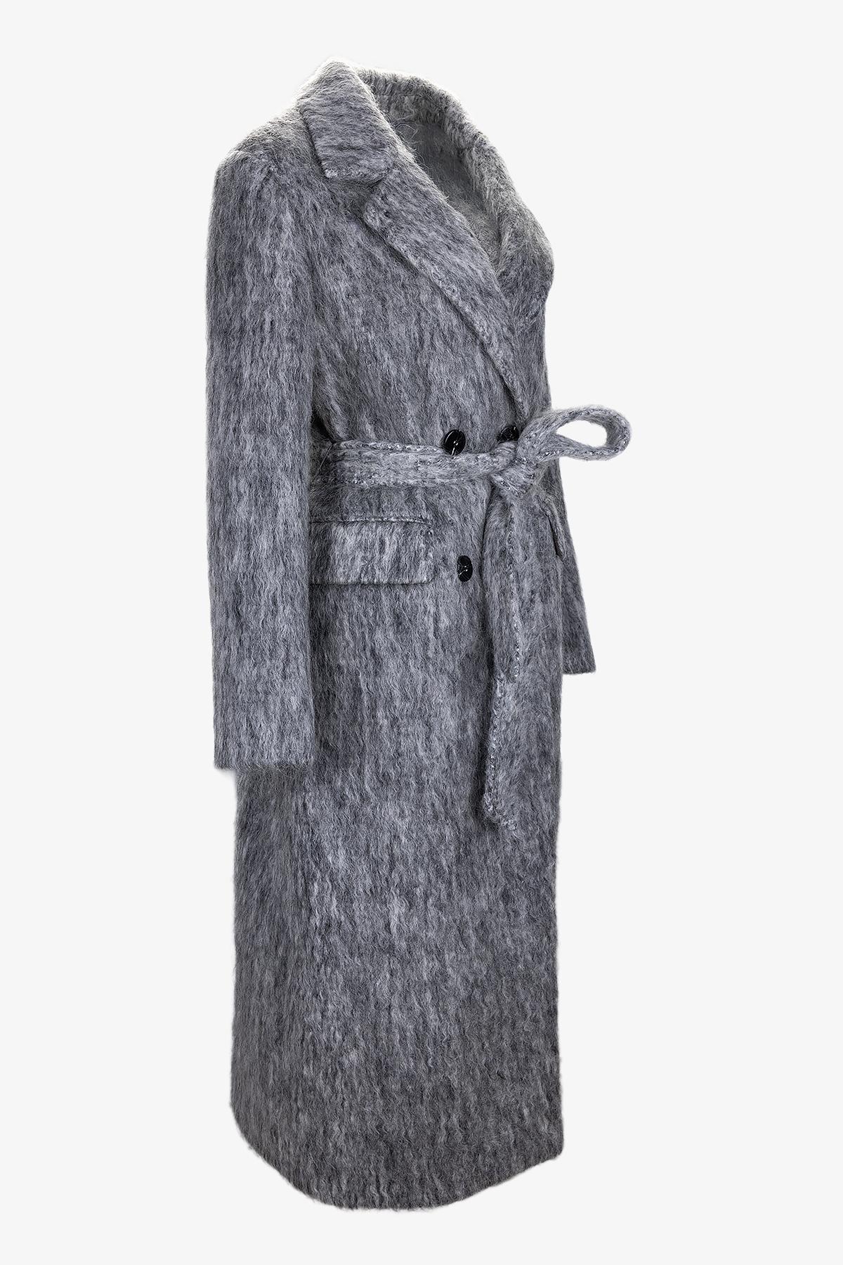 Valmenti Kadın Tekstil Gri Kaban