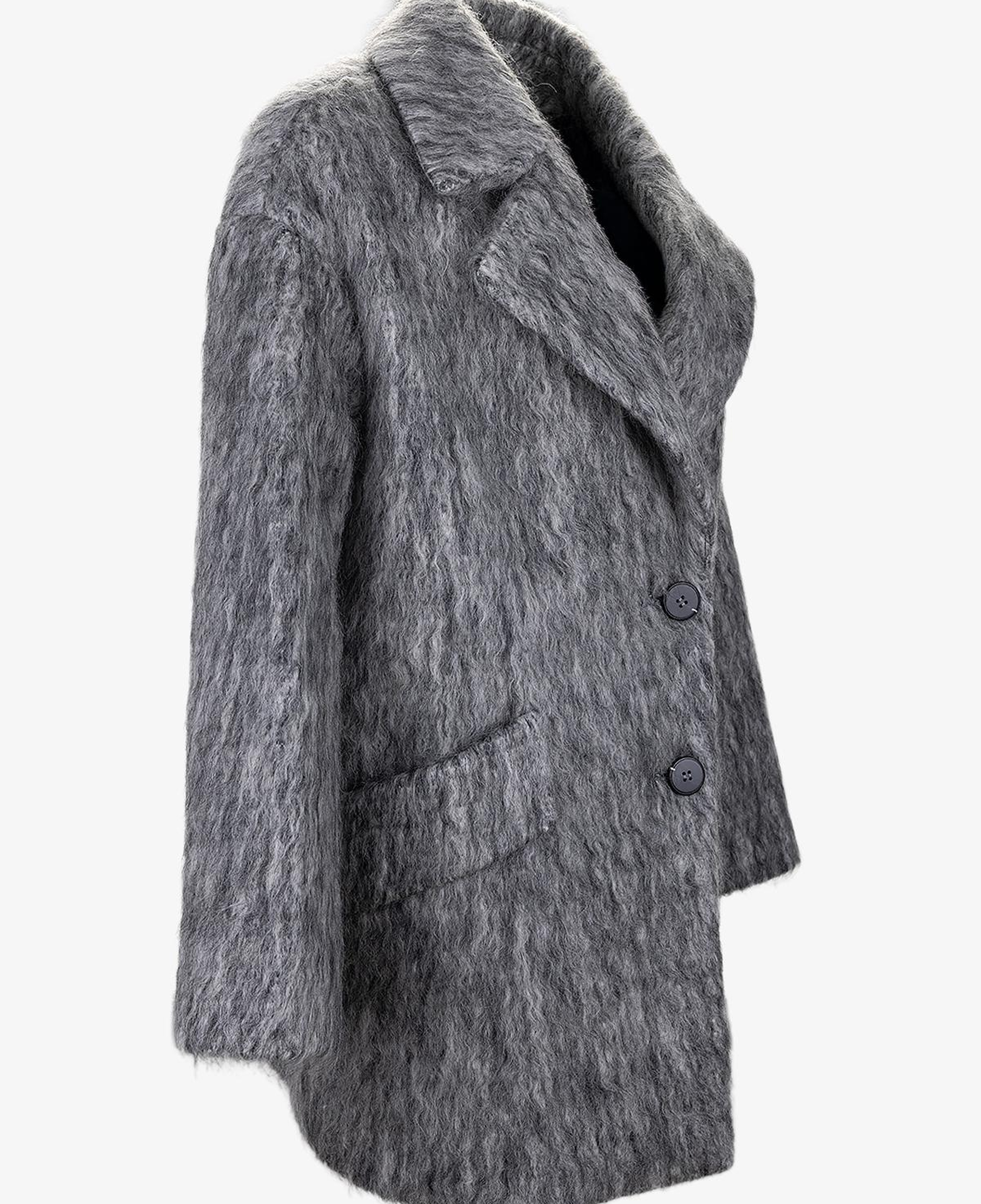 Valmenti Kadın Tekstil Gri Kaban