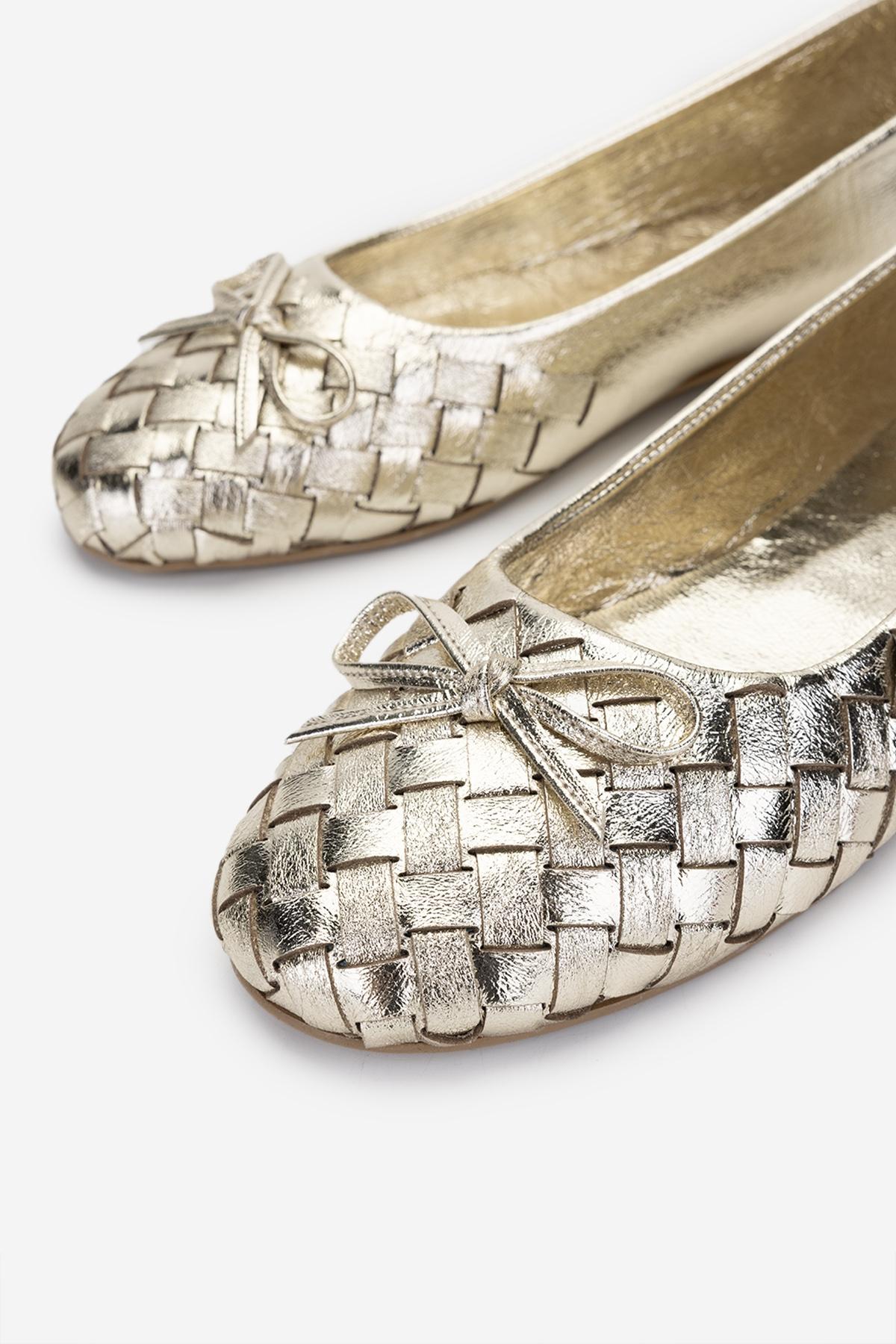 Valmenti Kadın Hakiki Deri Sarı Babet Ayakkabı