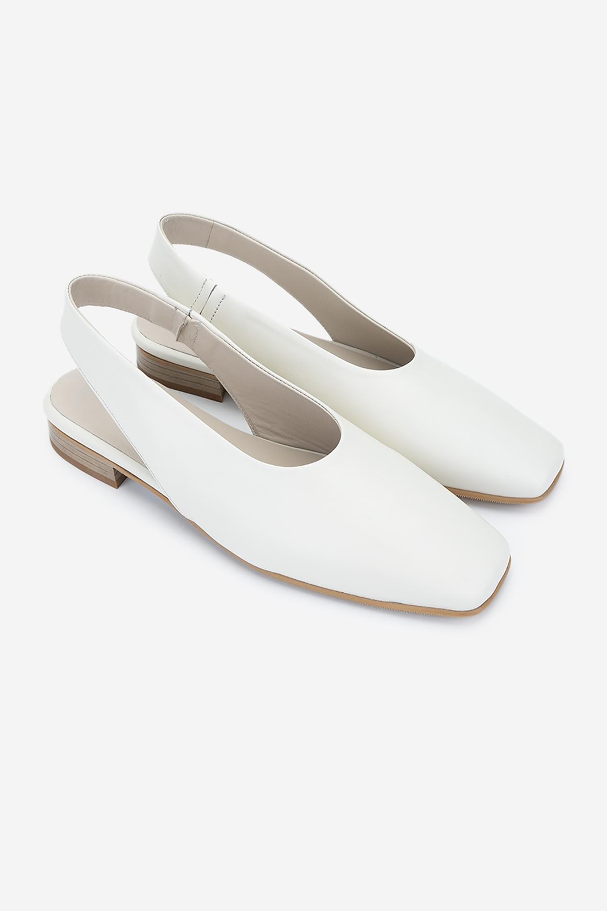 Valmenti Kadın Hakiki Deri Bej Babet Ayakkabı