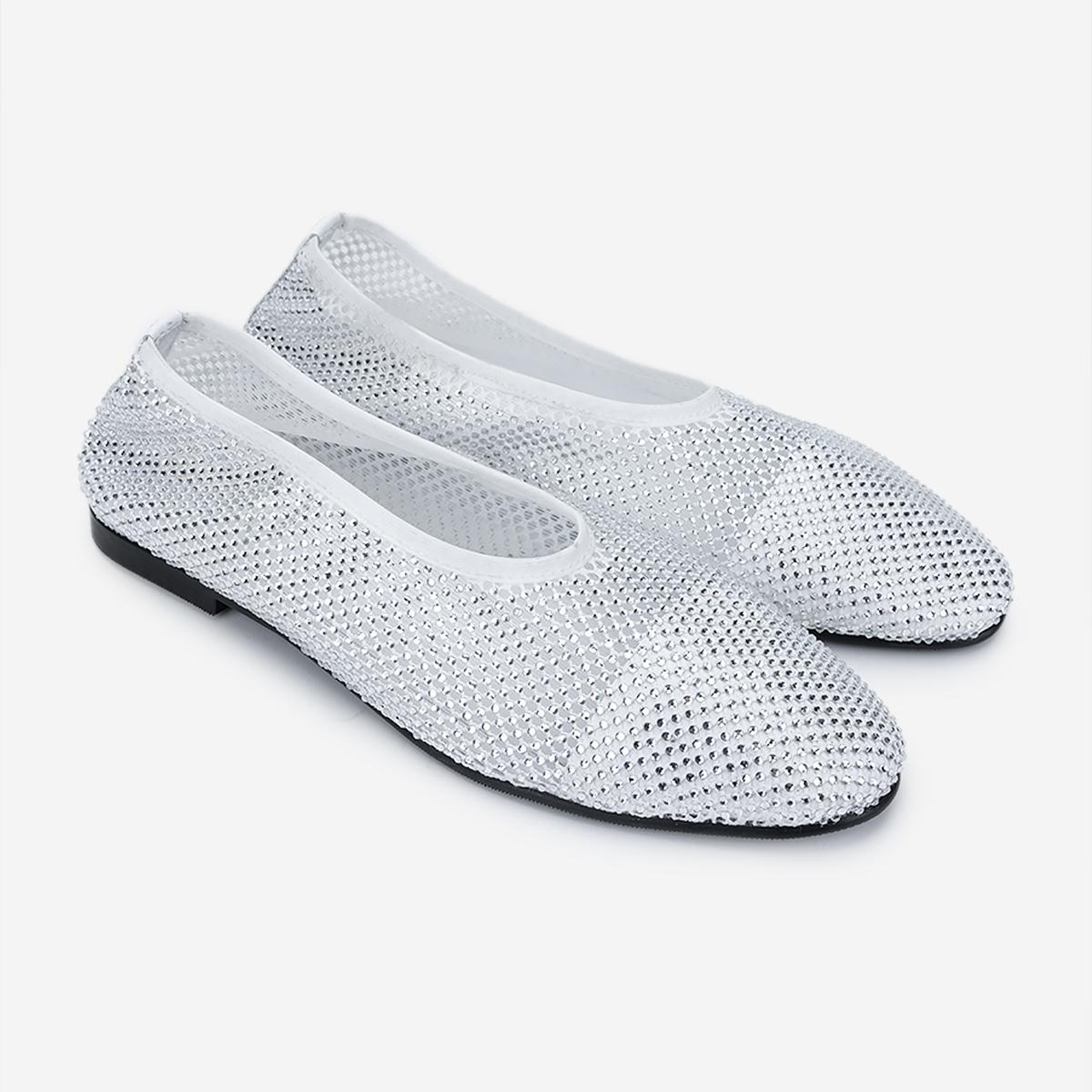 Valmenti Kadın Deri & Tekstil Beyaz Babet Ayakkabı