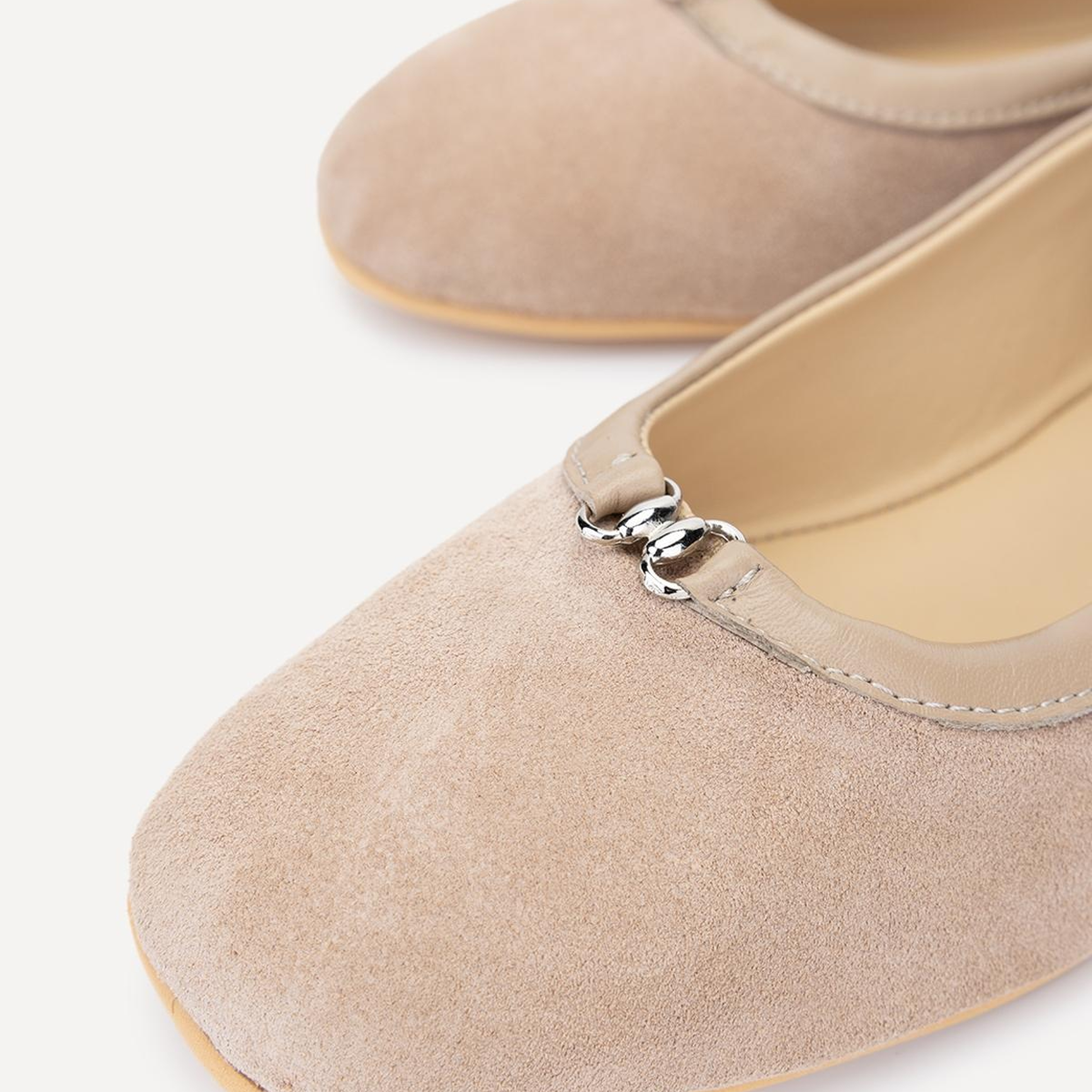 Valmenti Kadın Hakiki Deri Bej Babet Ayakkabı