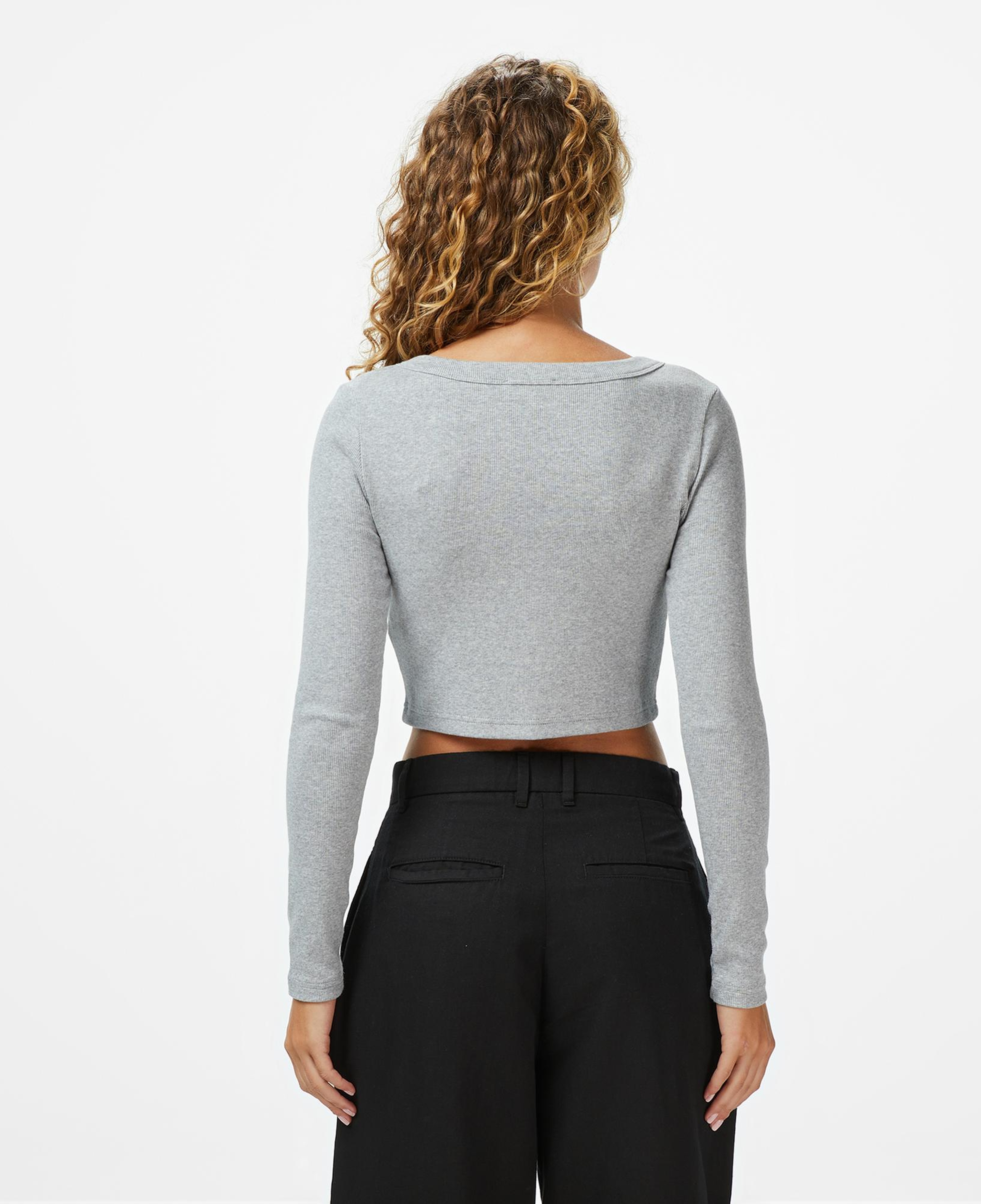 Calvin Klein Woven Label Kadın Gri Triko