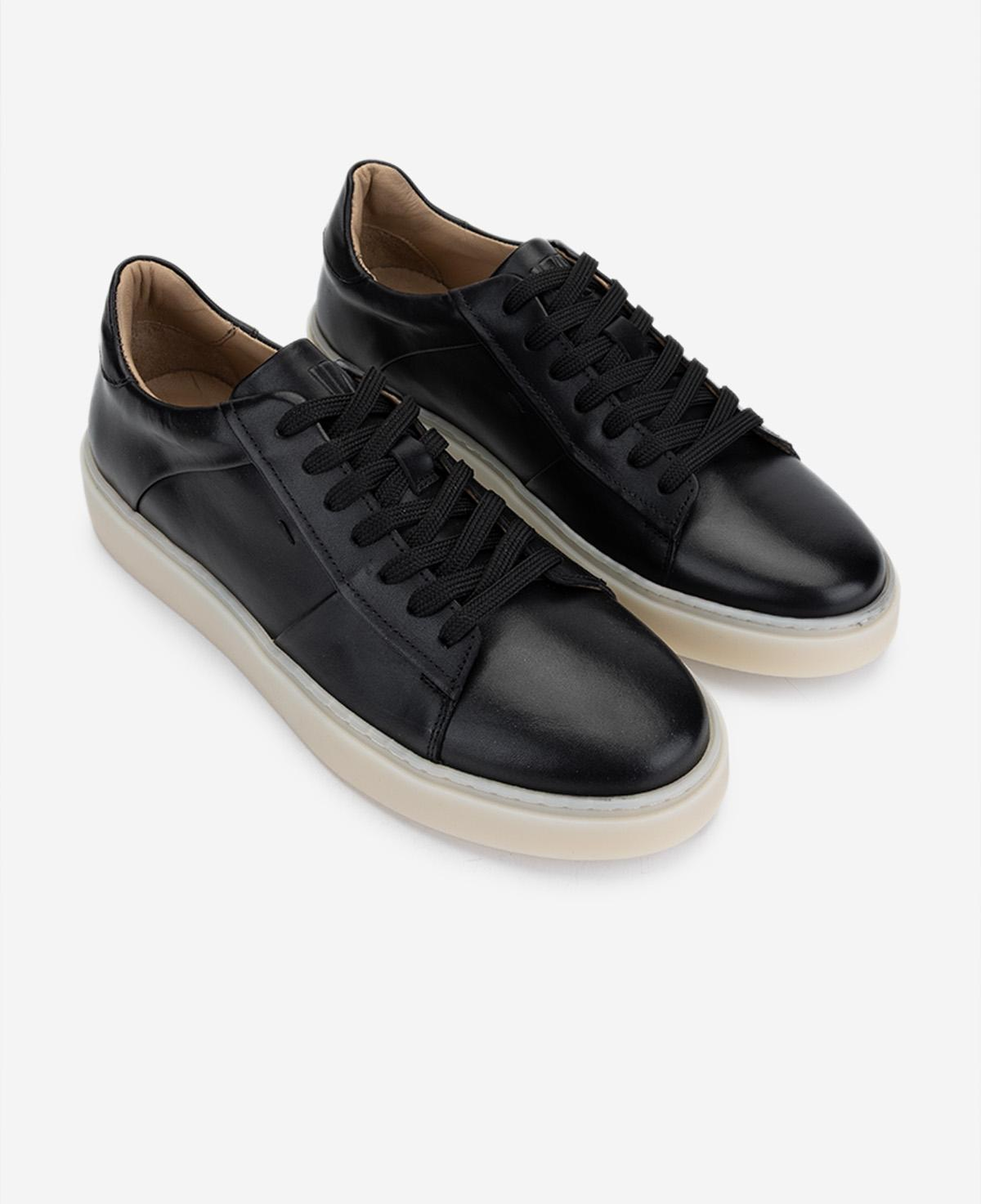 Valmenti Erkek Hakiki Deri Siyah Sneakers & Spor Ayakkabı