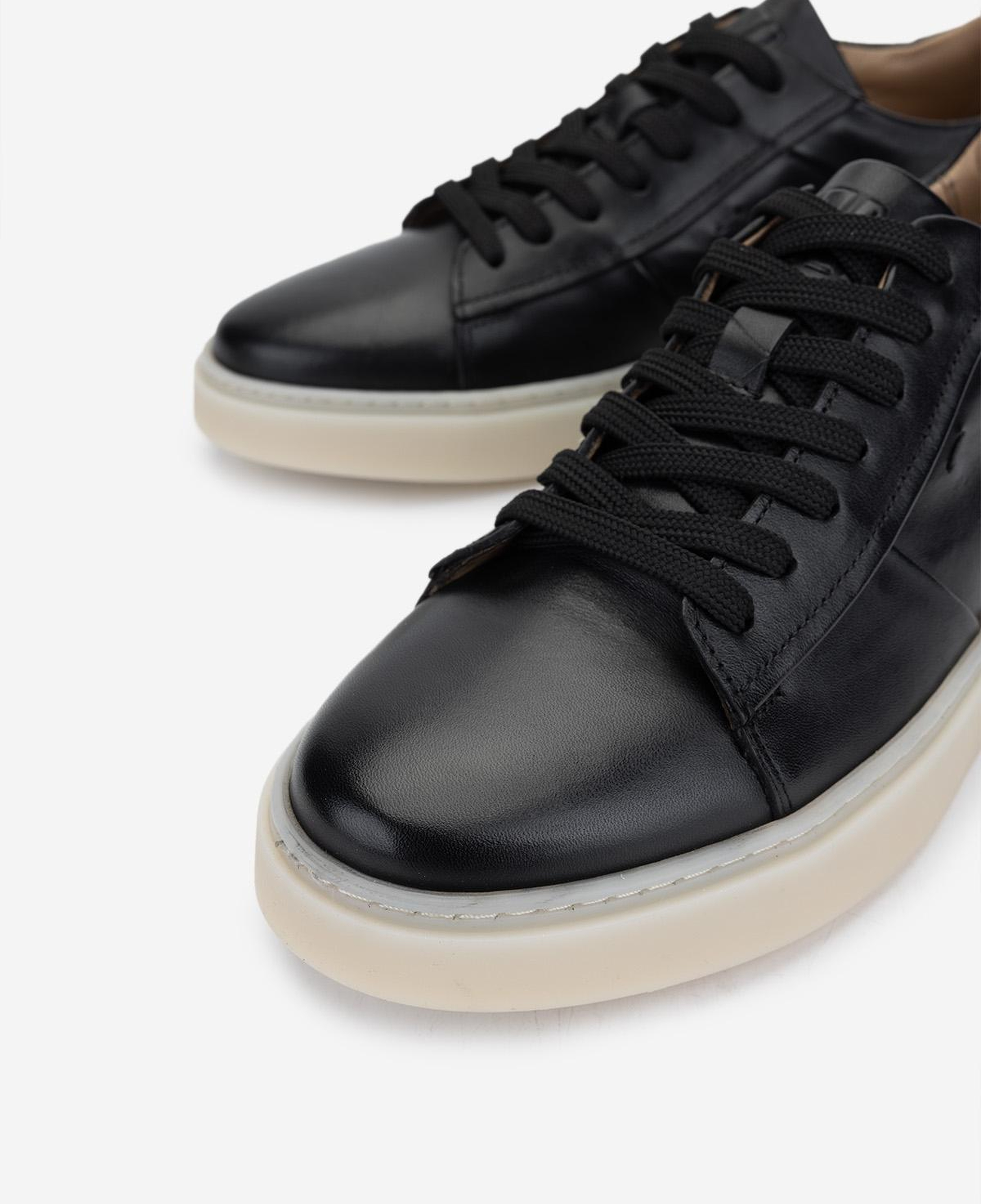 Valmenti Erkek Hakiki Deri Siyah Sneakers & Spor Ayakkabı