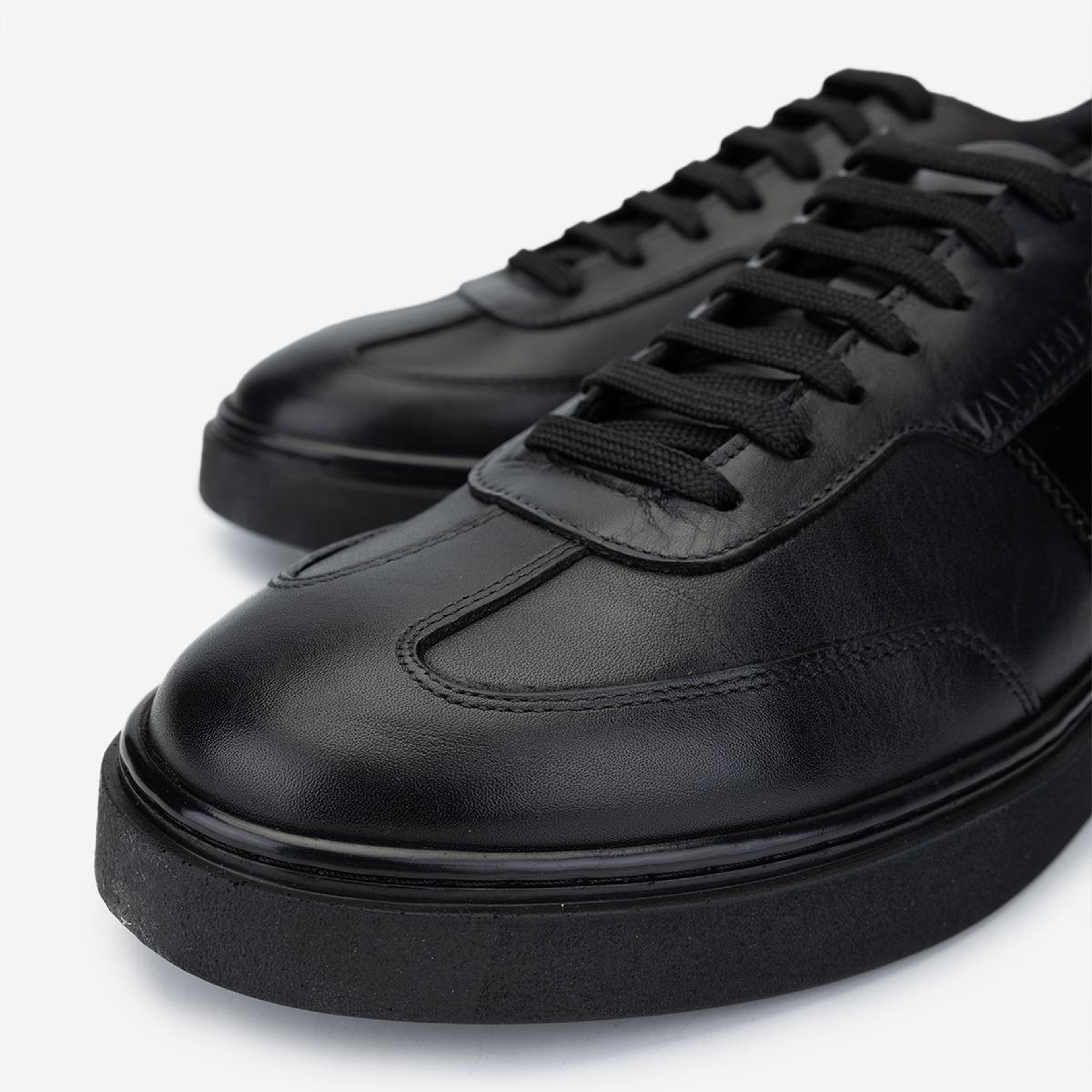 Valmenti Erkek Hakiki Deri Siyah Sneakers & Spor Ayakkabı