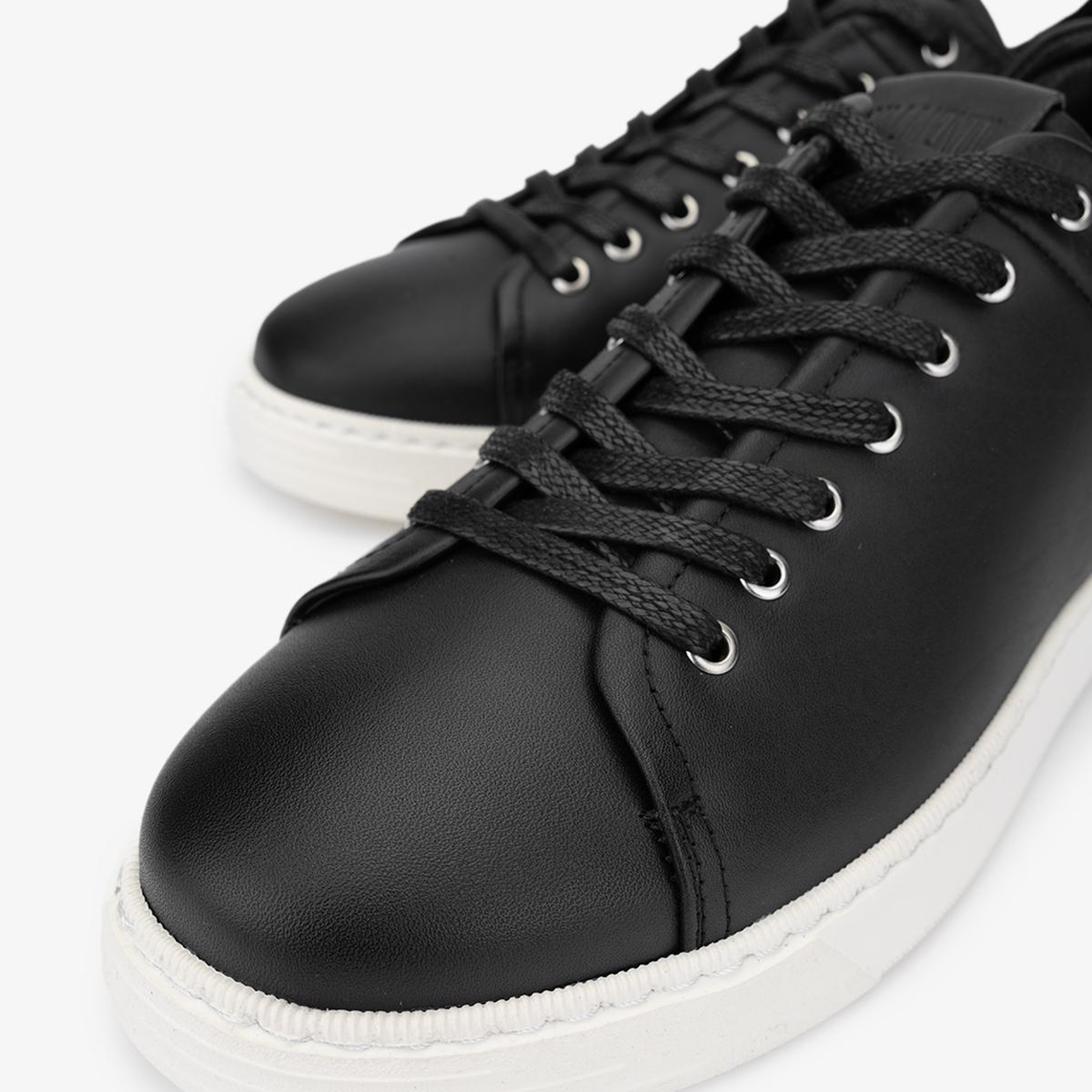 Valmenti Erkek Hakiki Deri Siyah Sneakers & Spor Ayakkabı