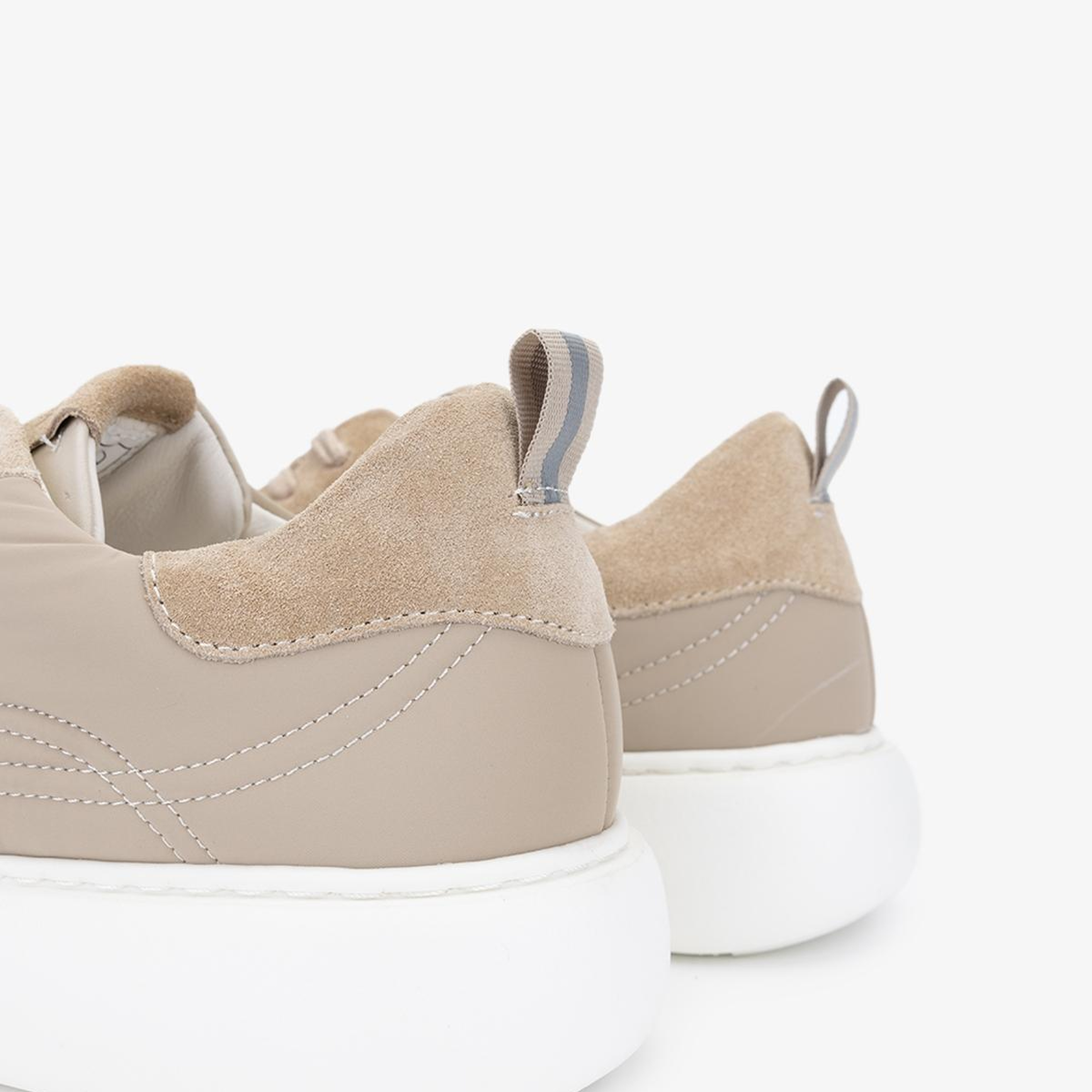 Valmenti Erkek Deri & Tekstil Bej Sneakers & Spor Ayakkabı