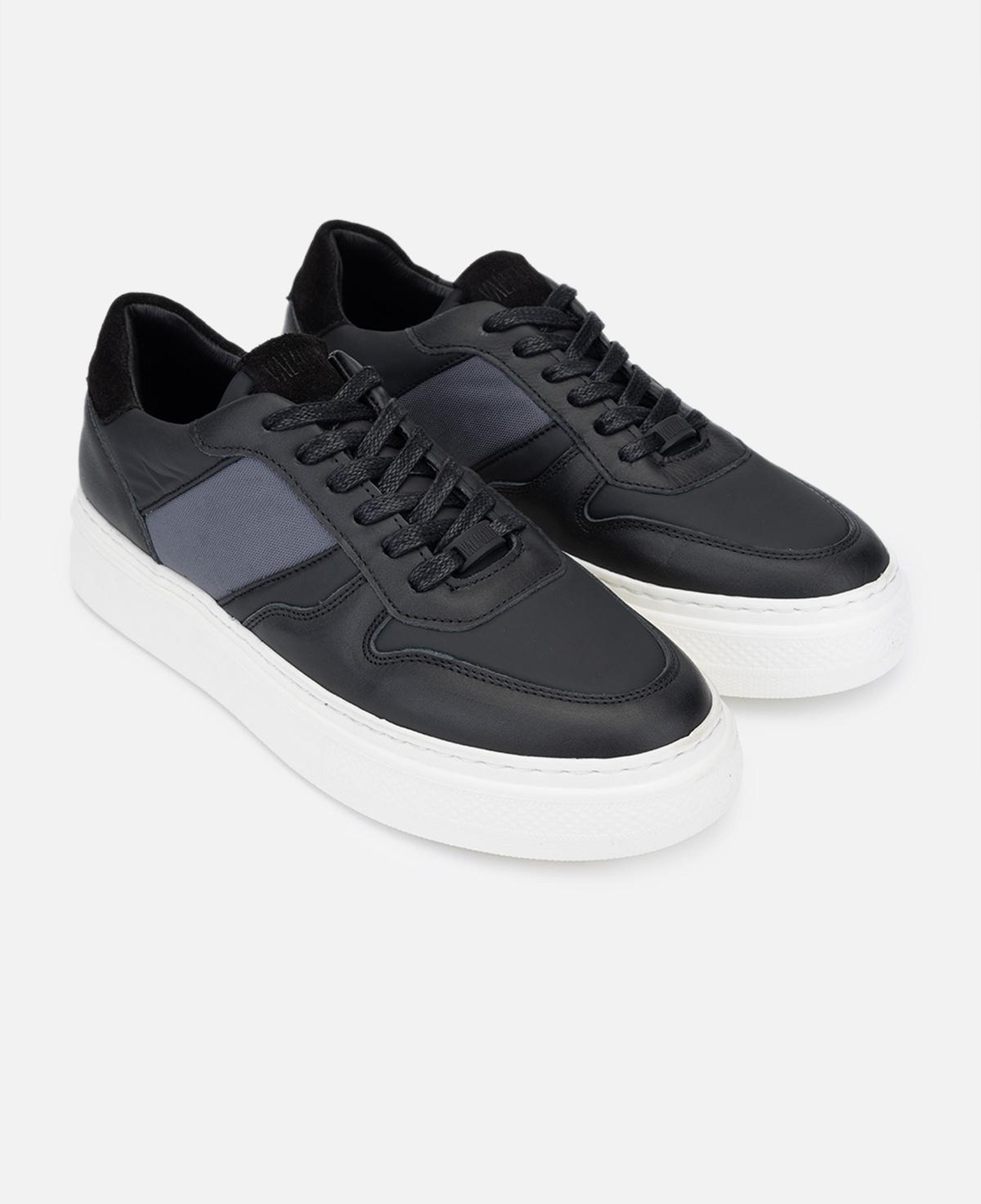 Valmenti Erkek Deri & Tekstil Siyah Sneakers & Spor Ayakkabı