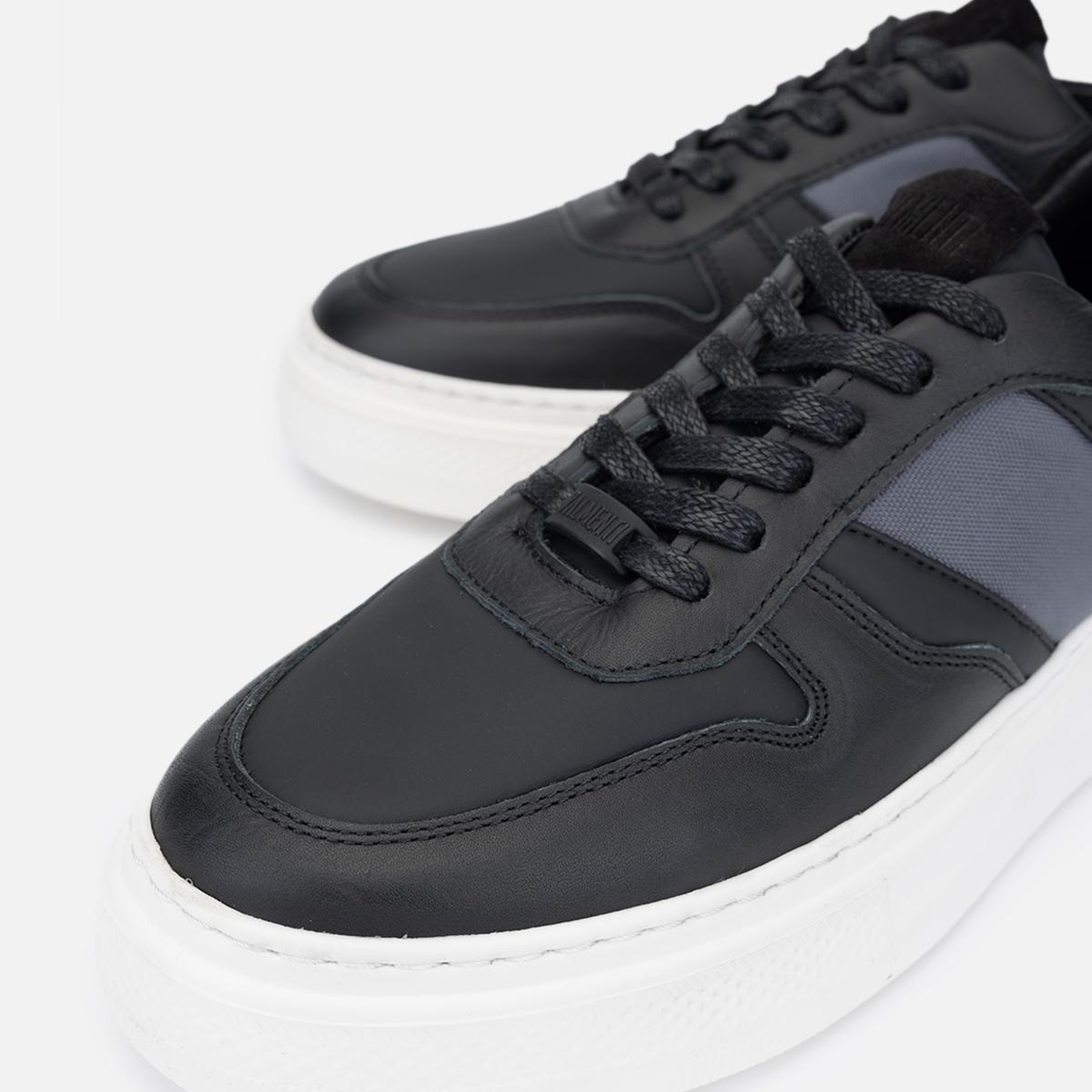 Valmenti Erkek Deri & Tekstil Siyah Sneakers & Spor Ayakkabı