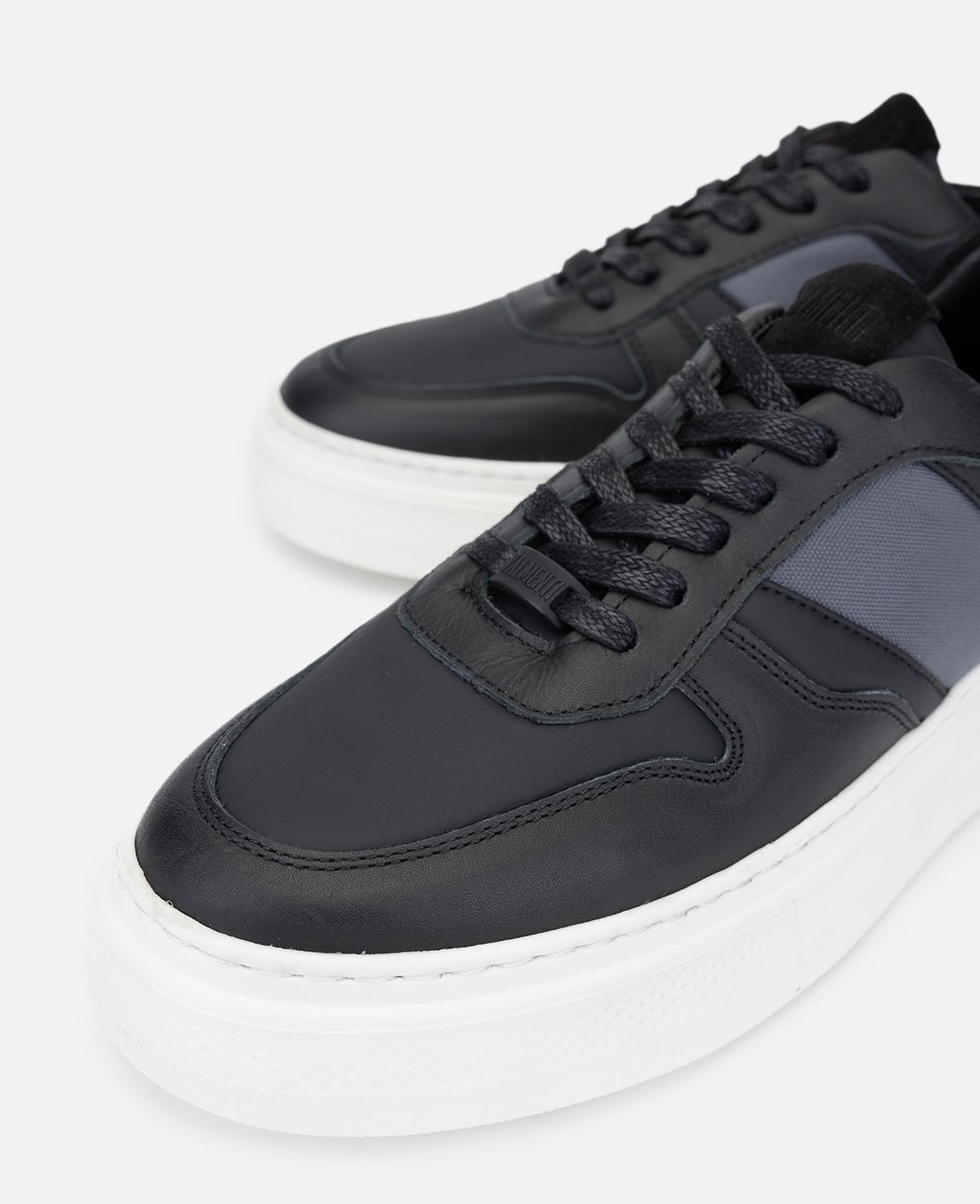 Valmenti Erkek Deri & Tekstil Siyah Sneakers & Spor Ayakkabı