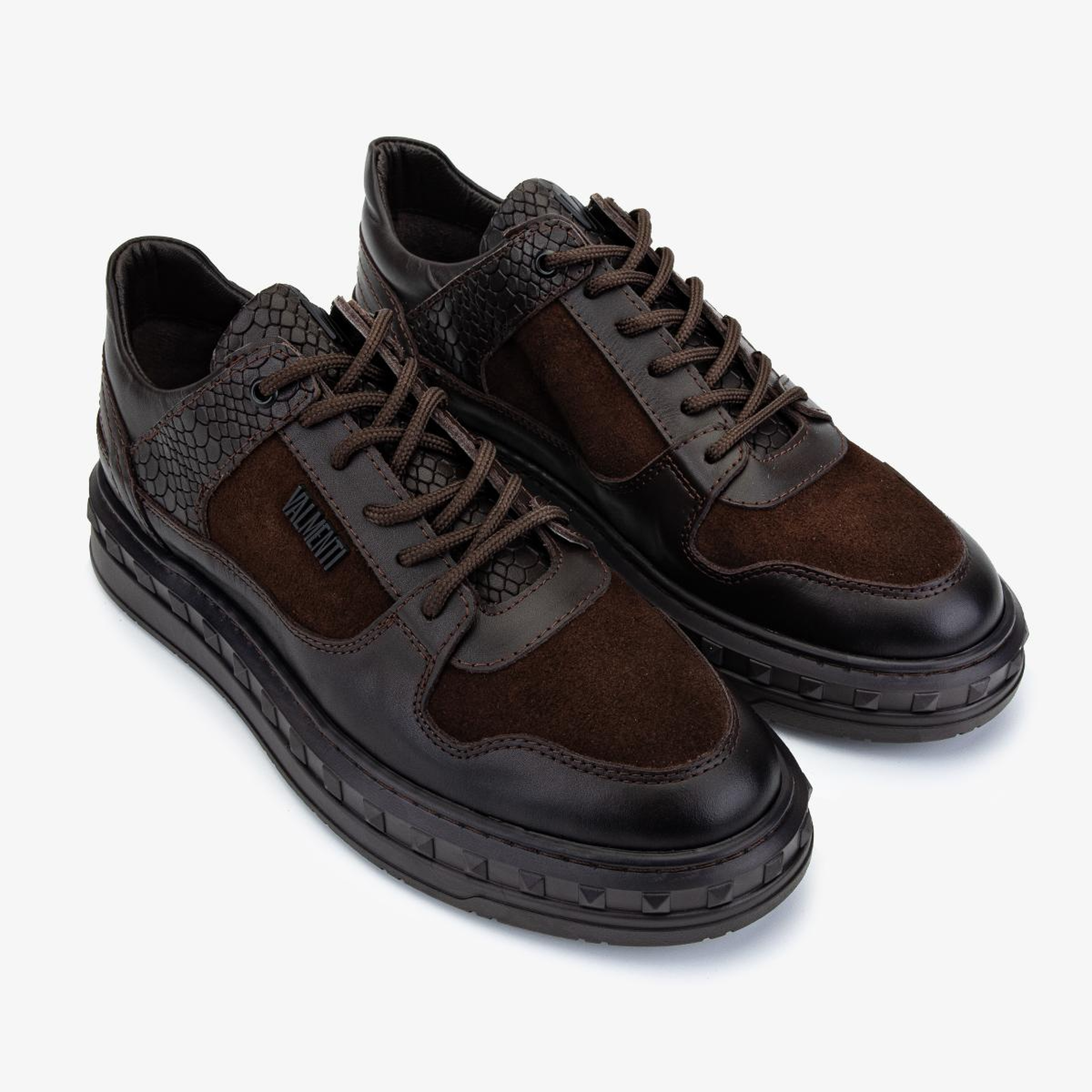 Valmenti Erkek Hakiki Deri Kahverengi Nubuk Sneakers & Spor Ayakkabı
