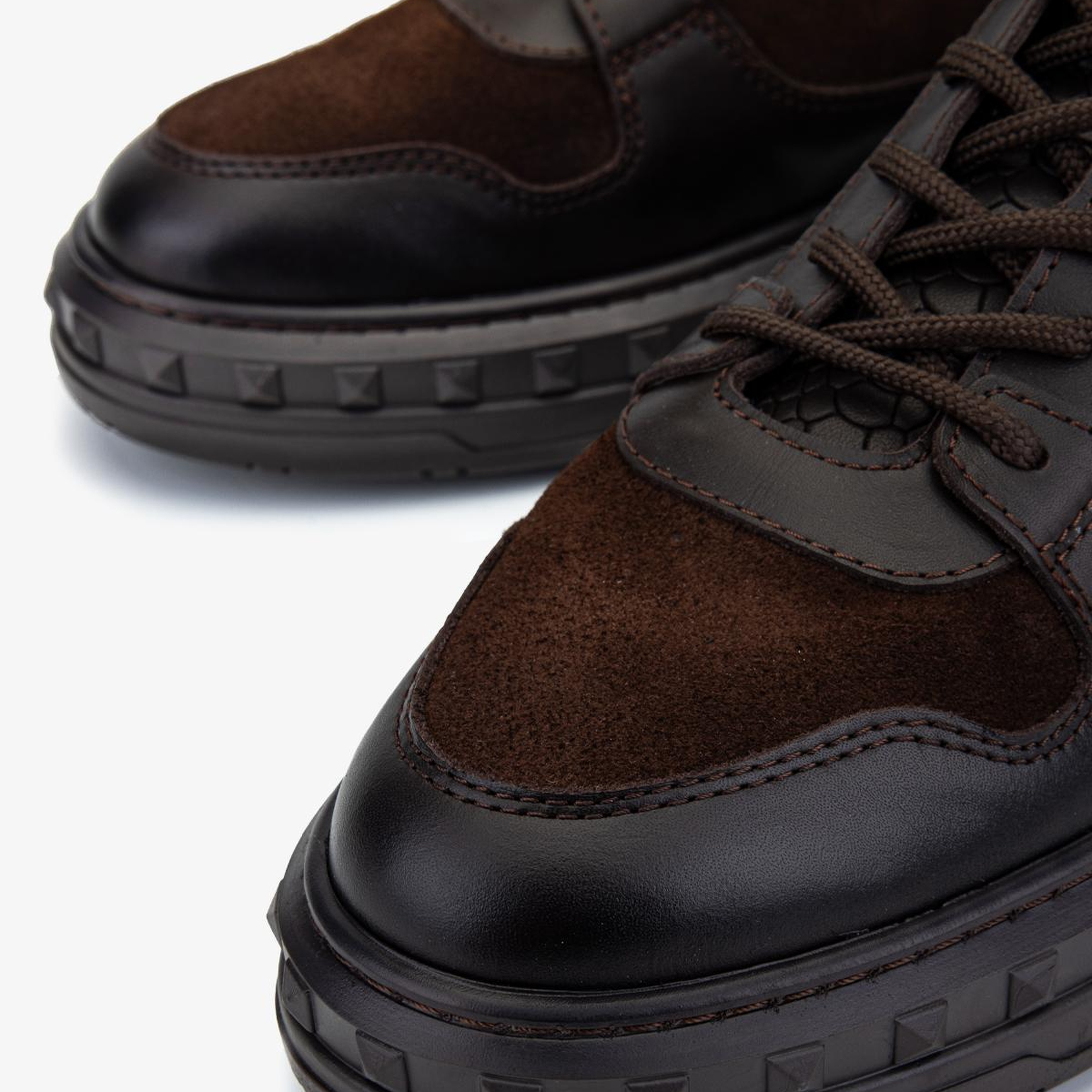 Valmenti Erkek Hakiki Deri Kahverengi Nubuk Sneakers & Spor Ayakkabı