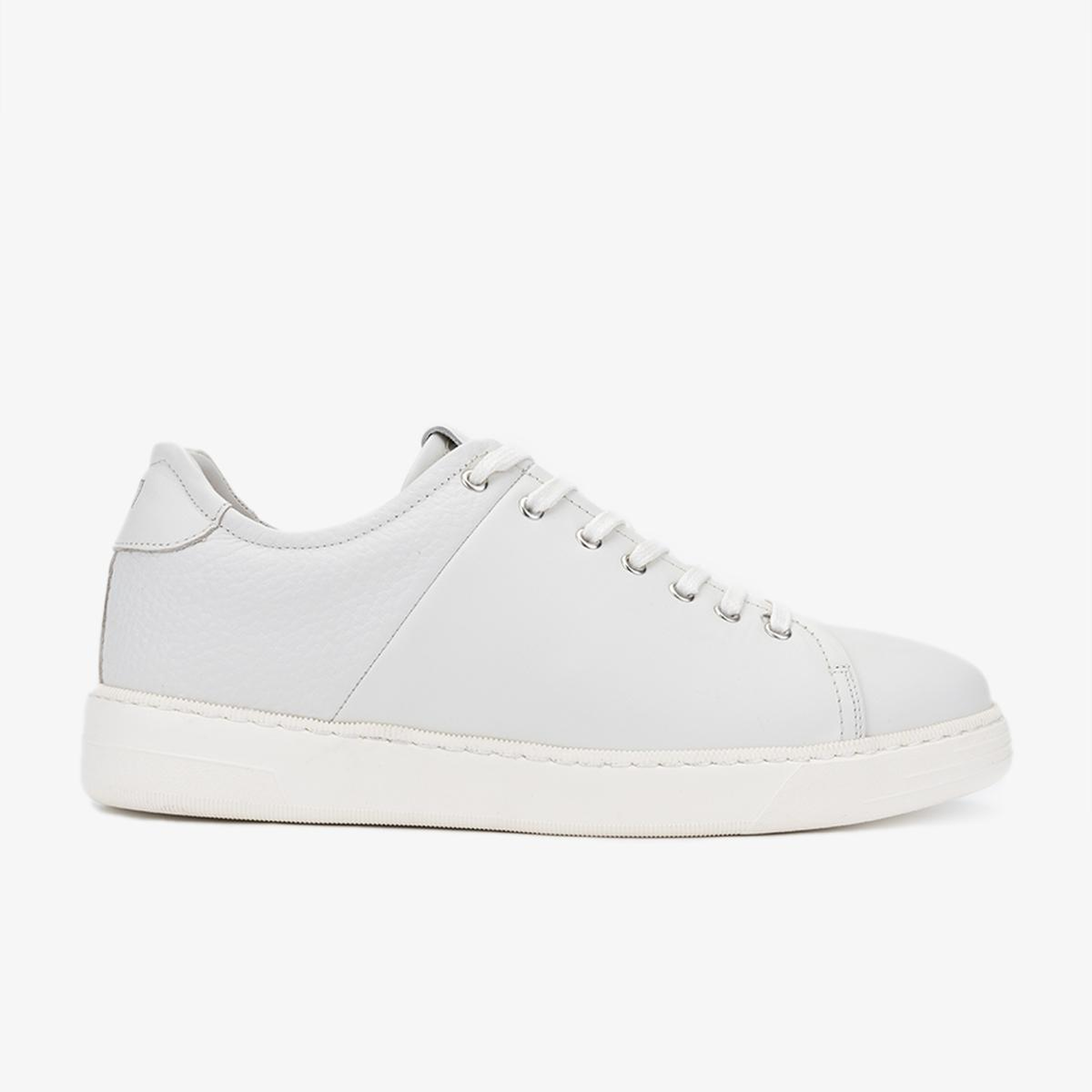 Valmenti Erkek Hakiki Deri Ekru Sneakers & Spor Ayakkabı