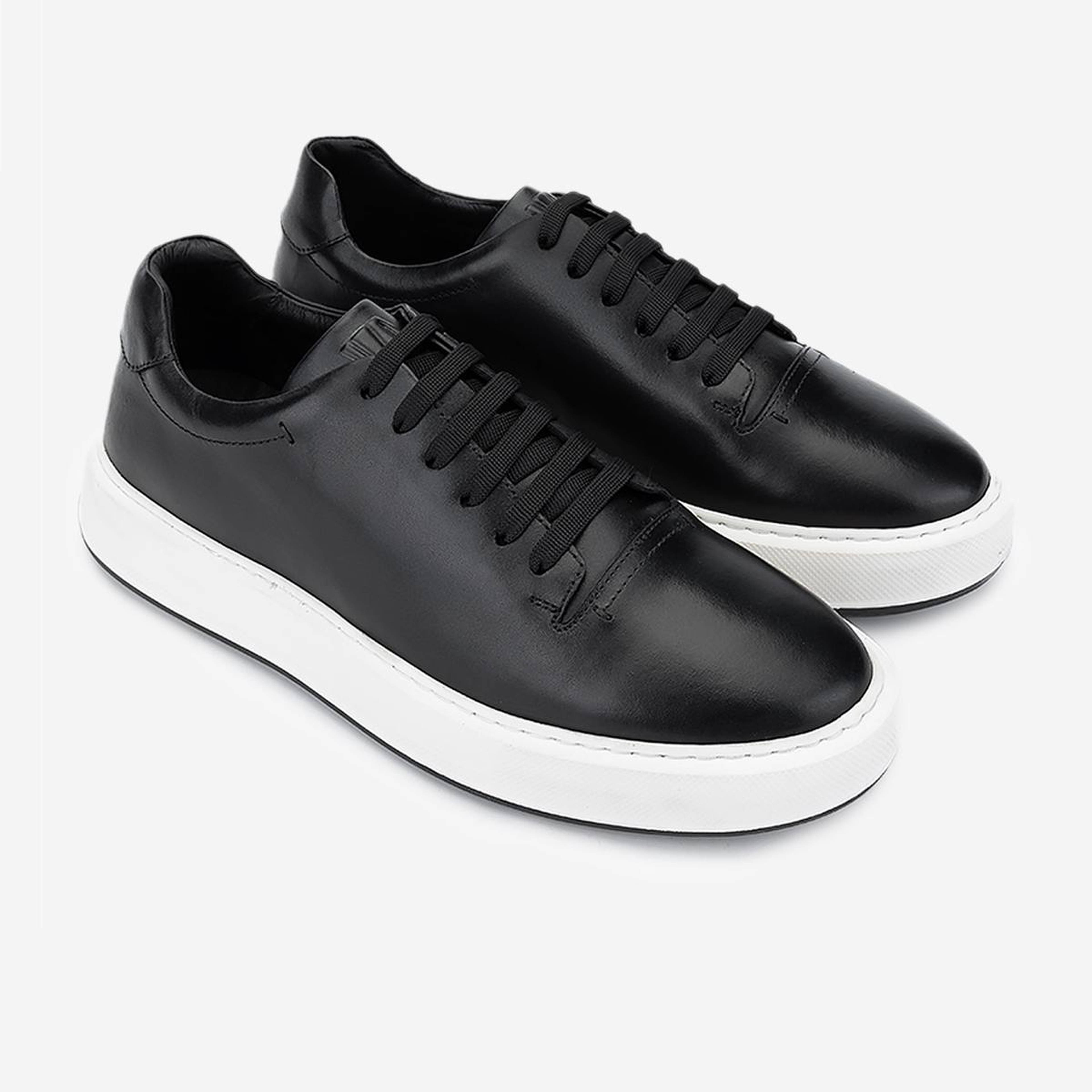 Valmenti Erkek Hakiki Deri Siyah Sneakers & Spor Ayakkabı