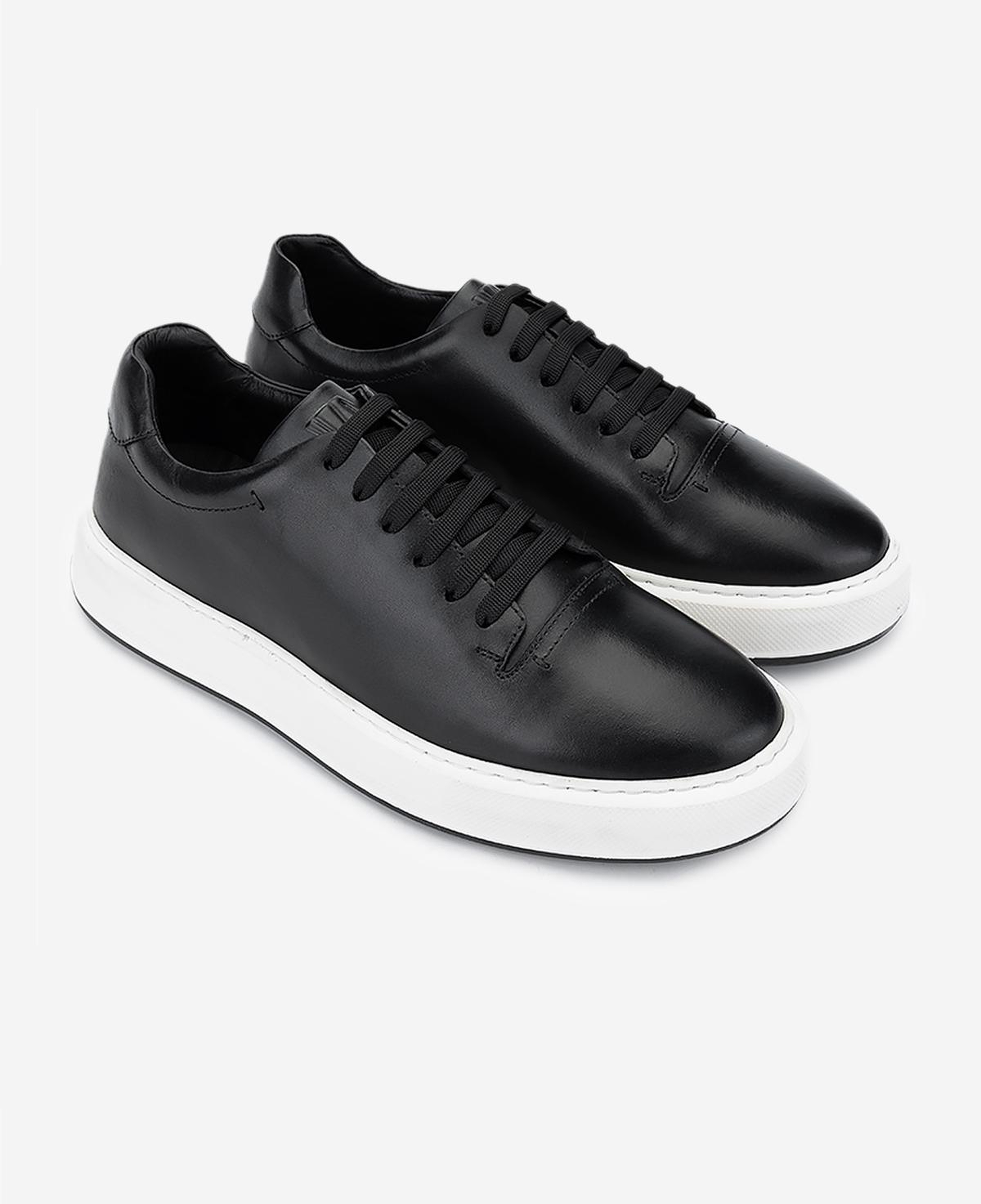 Valmenti Erkek Hakiki Deri Siyah Sneakers & Spor Ayakkabı