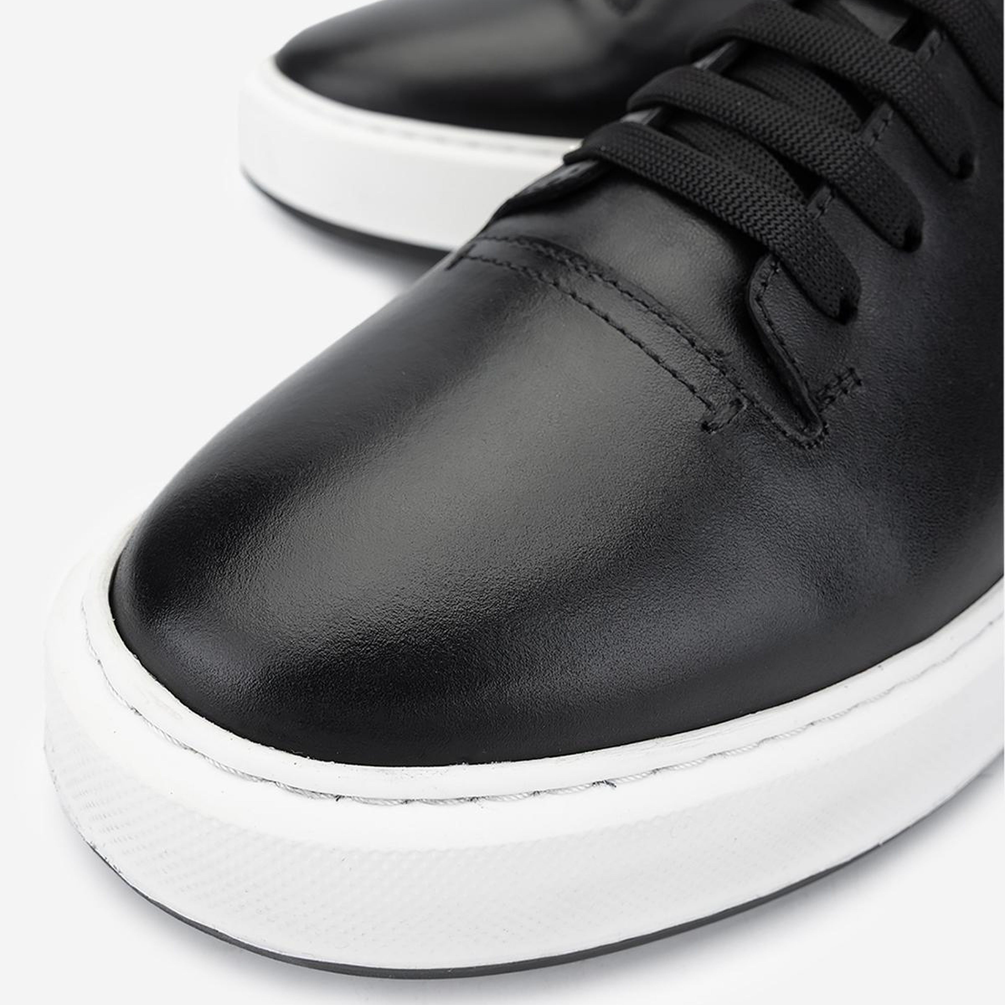 Valmenti Erkek Hakiki Deri Siyah Sneakers & Spor Ayakkabı