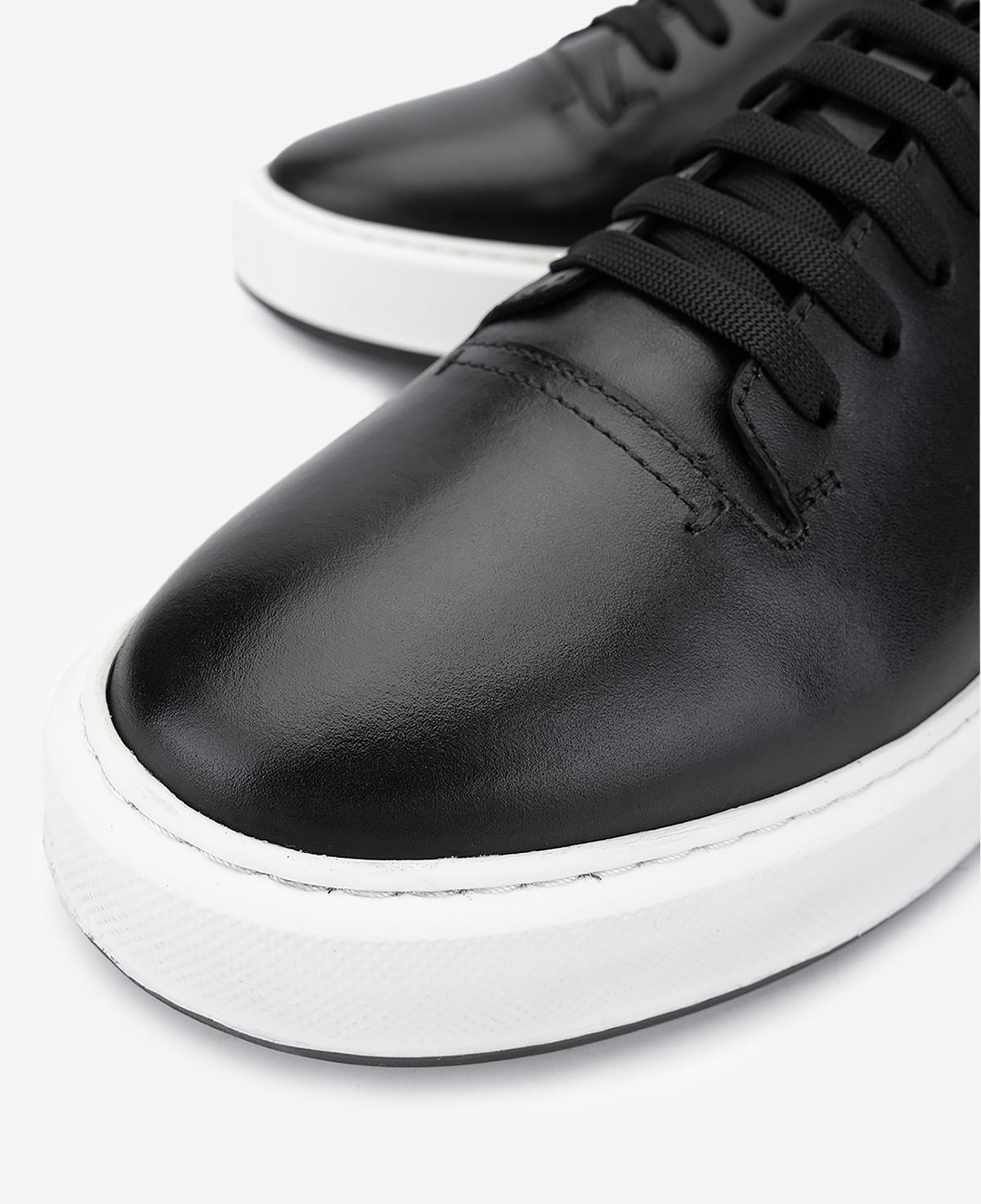 Valmenti Erkek Hakiki Deri Siyah Sneakers & Spor Ayakkabı